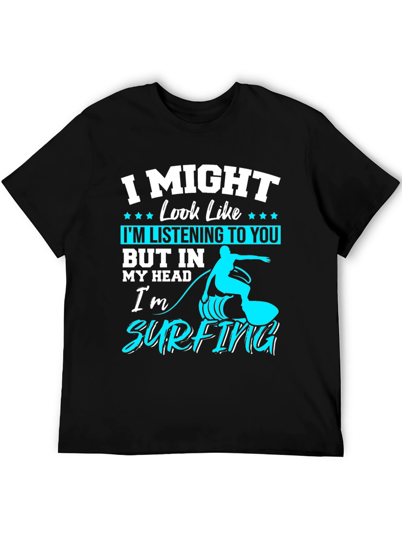 Surfing Head T-Shirt: Funny Mens Tee