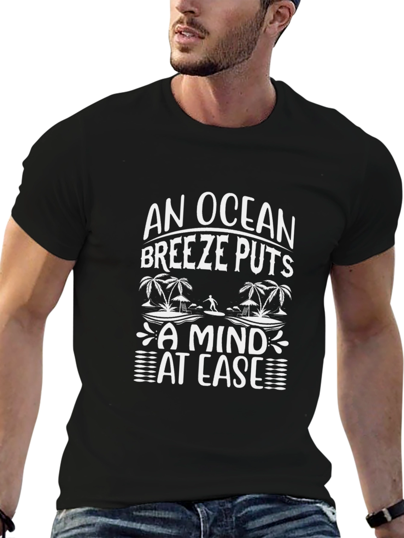 Ocean Breeze Graphic Tee - Relaxed Comfort