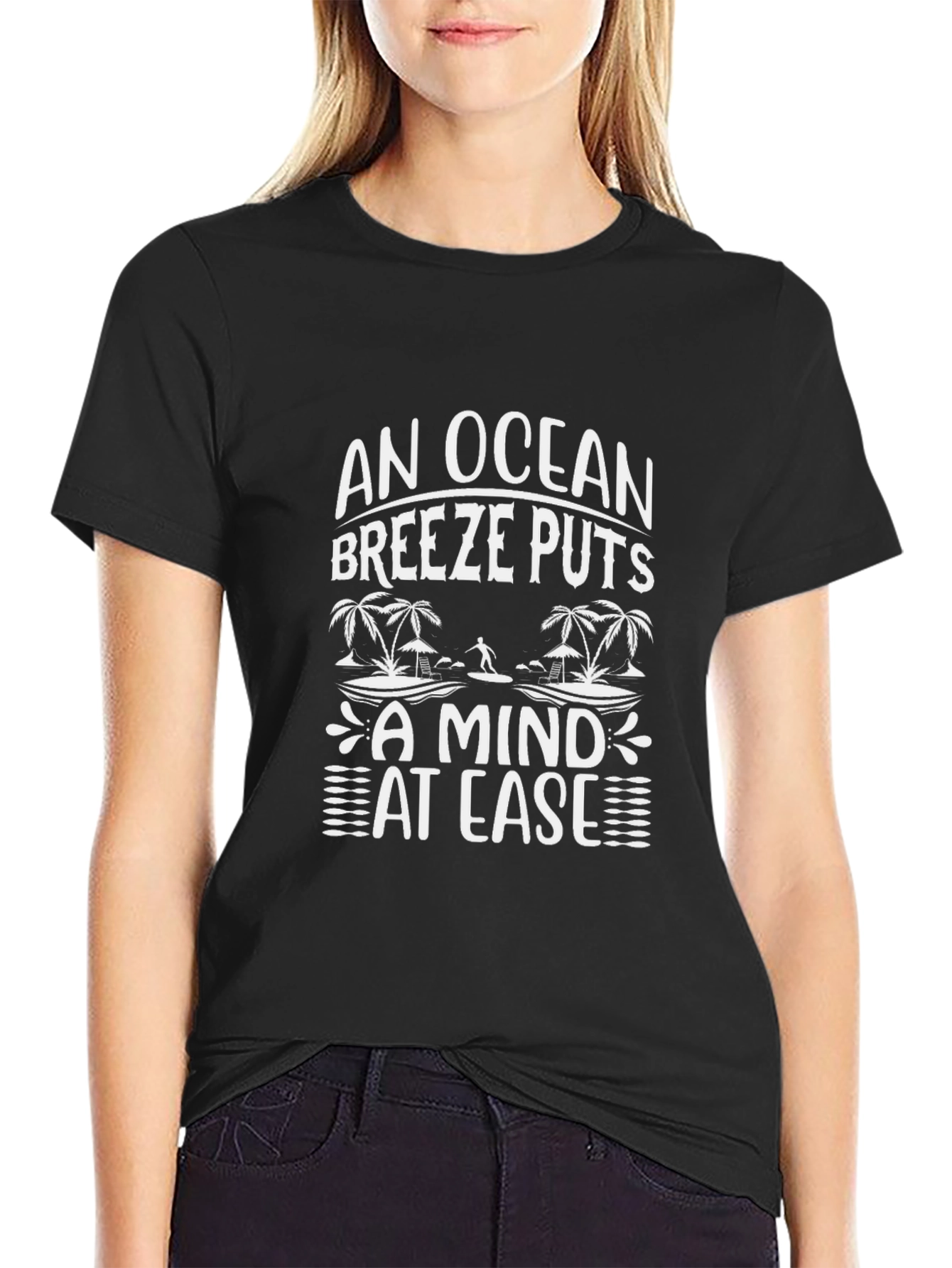 Ocean Breeze Graphic Tee - Relaxed Comfort