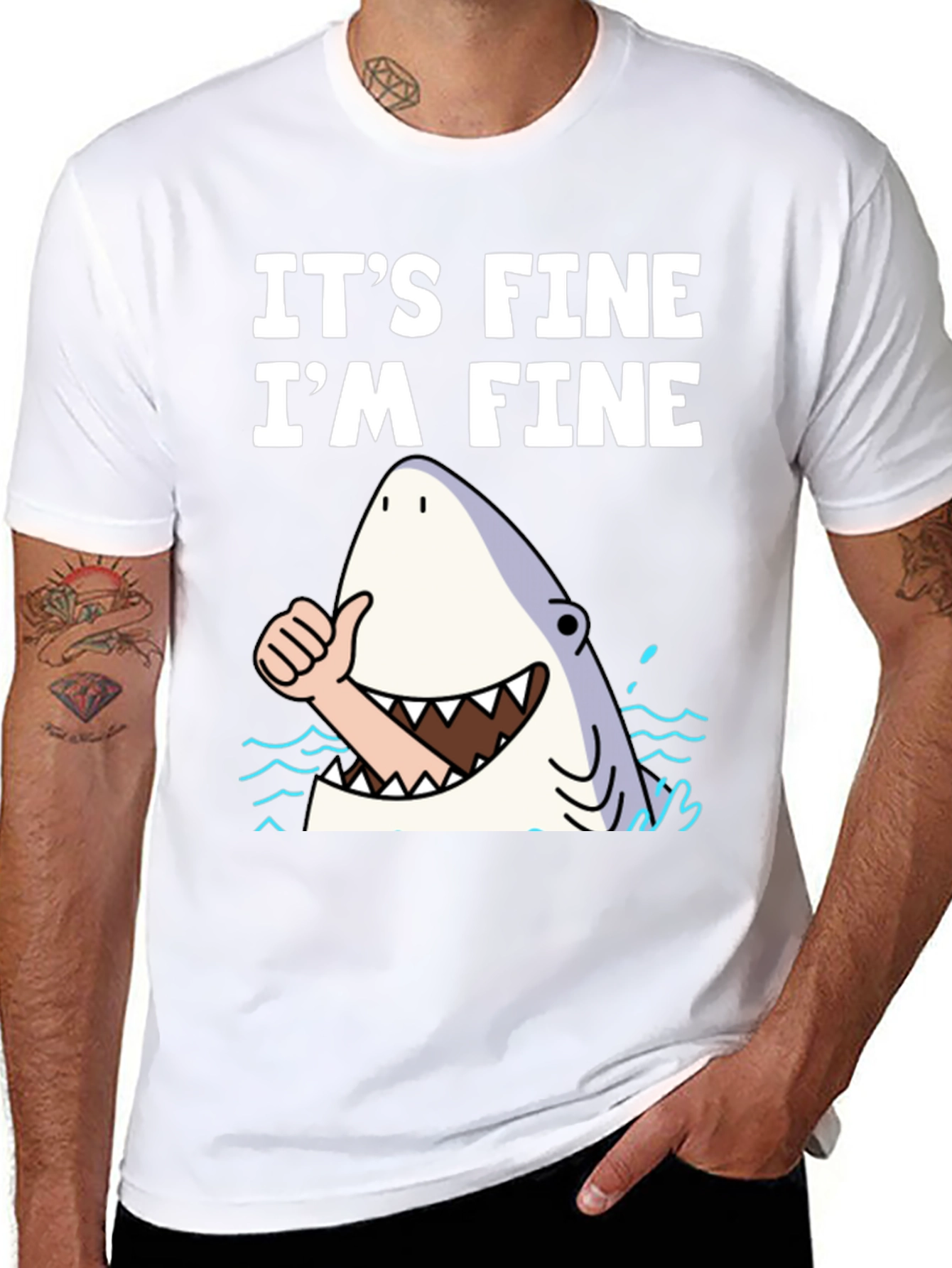 Its Fine Im Fine Shark T-Shirt