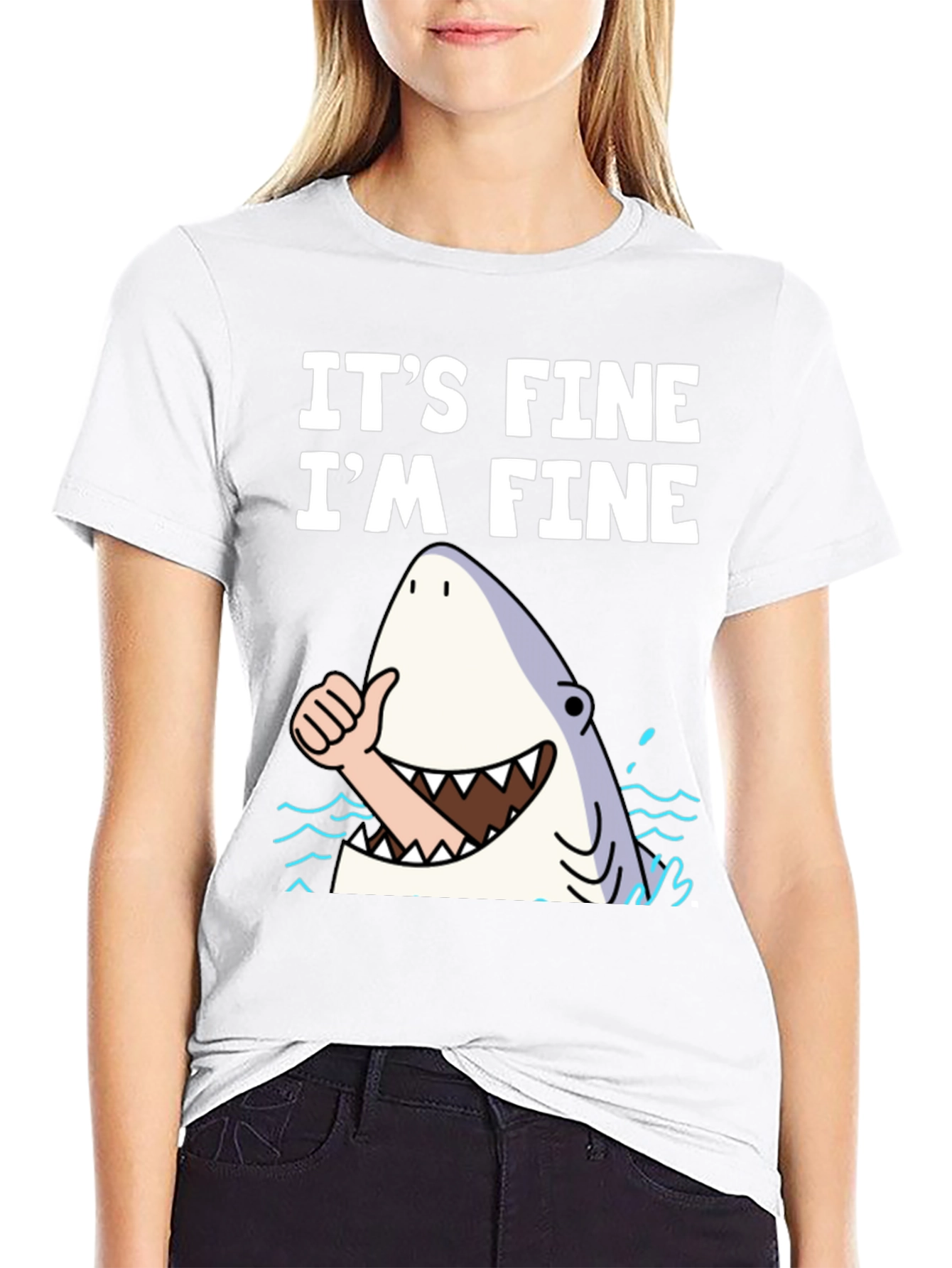 Its Fine Im Fine Shark T-Shirt