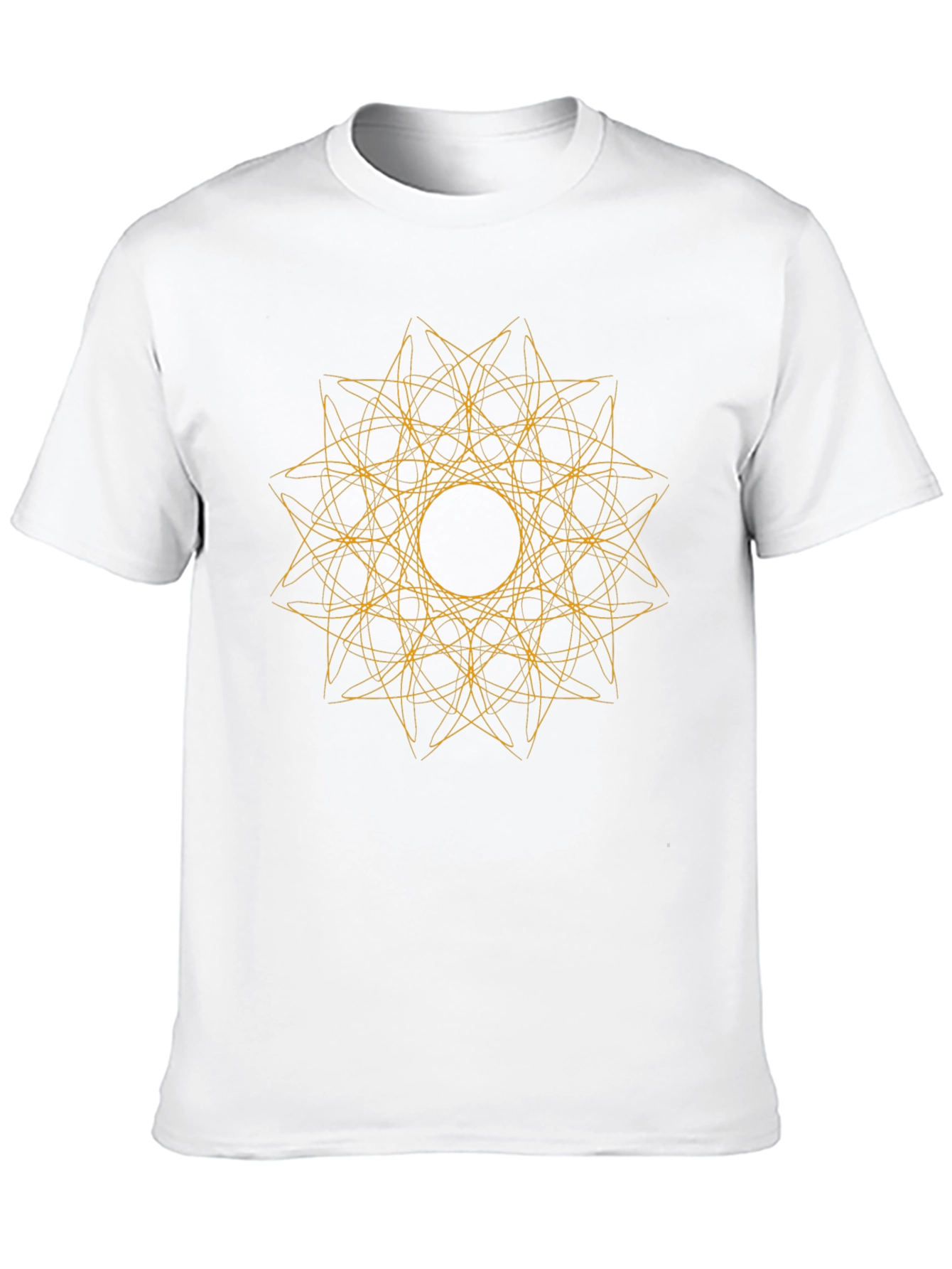 Abstract Geometric Graphic Tee - Black Cotton Comfort