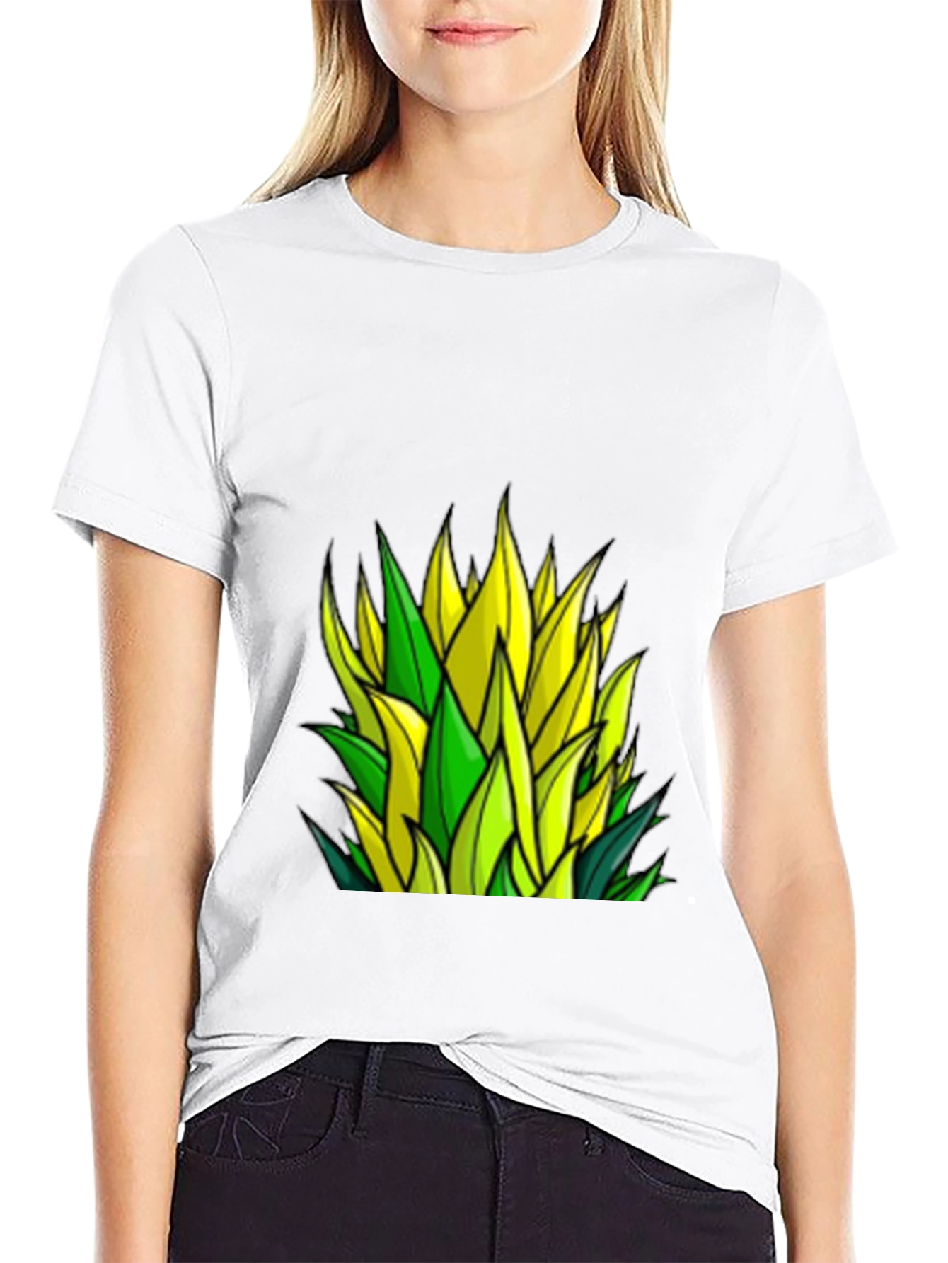 Leaf Design Black T-Shirt - Stylish & Unique