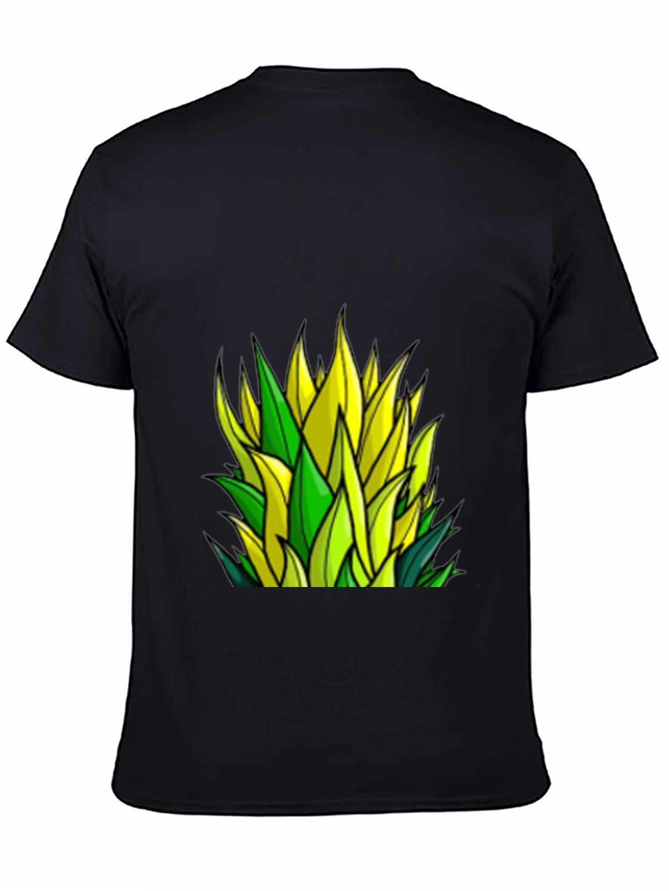 Leaf Design Black T-Shirt - Stylish & Unique