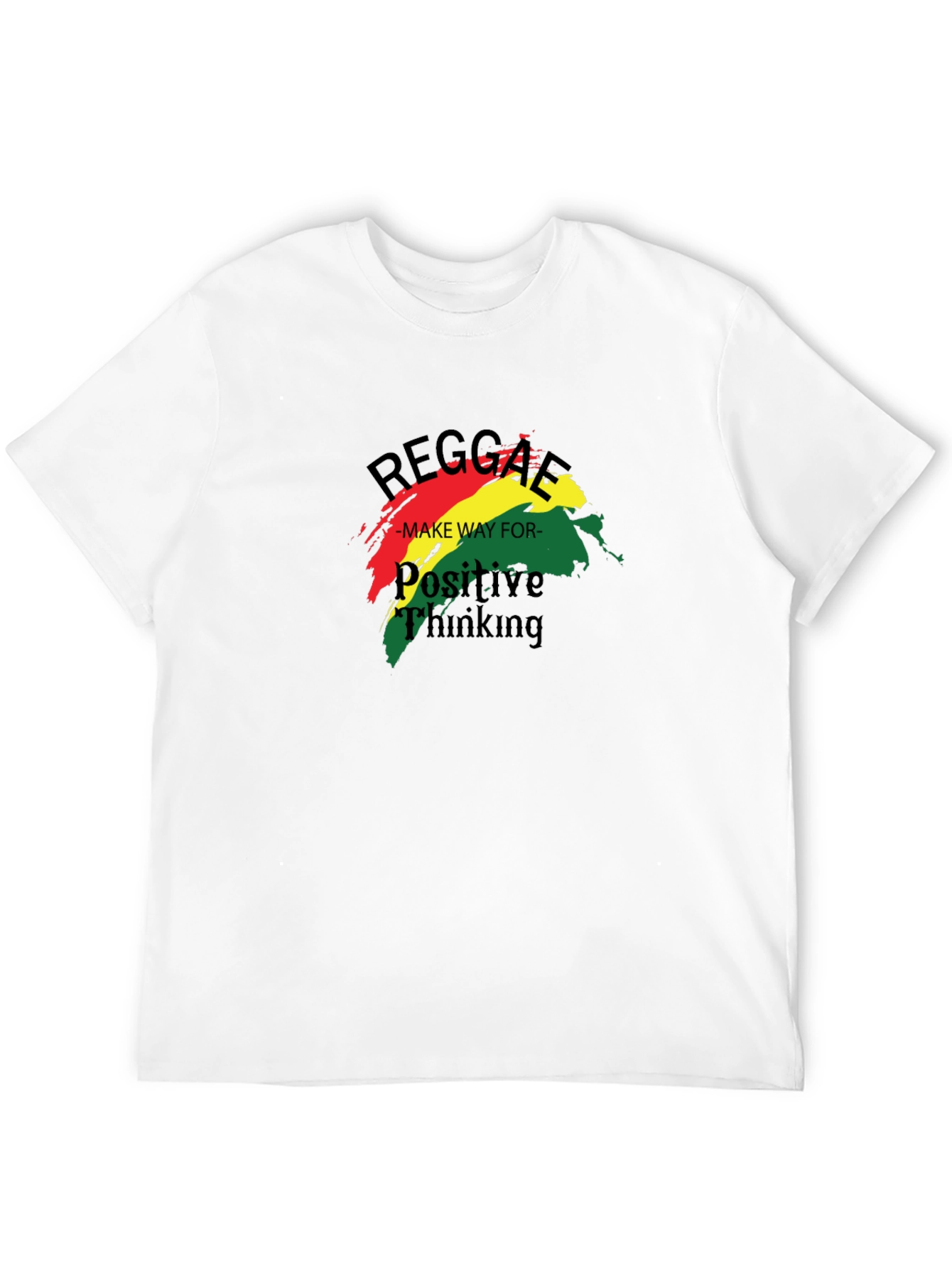 Reggae Positive Thinking Black T-Shirt