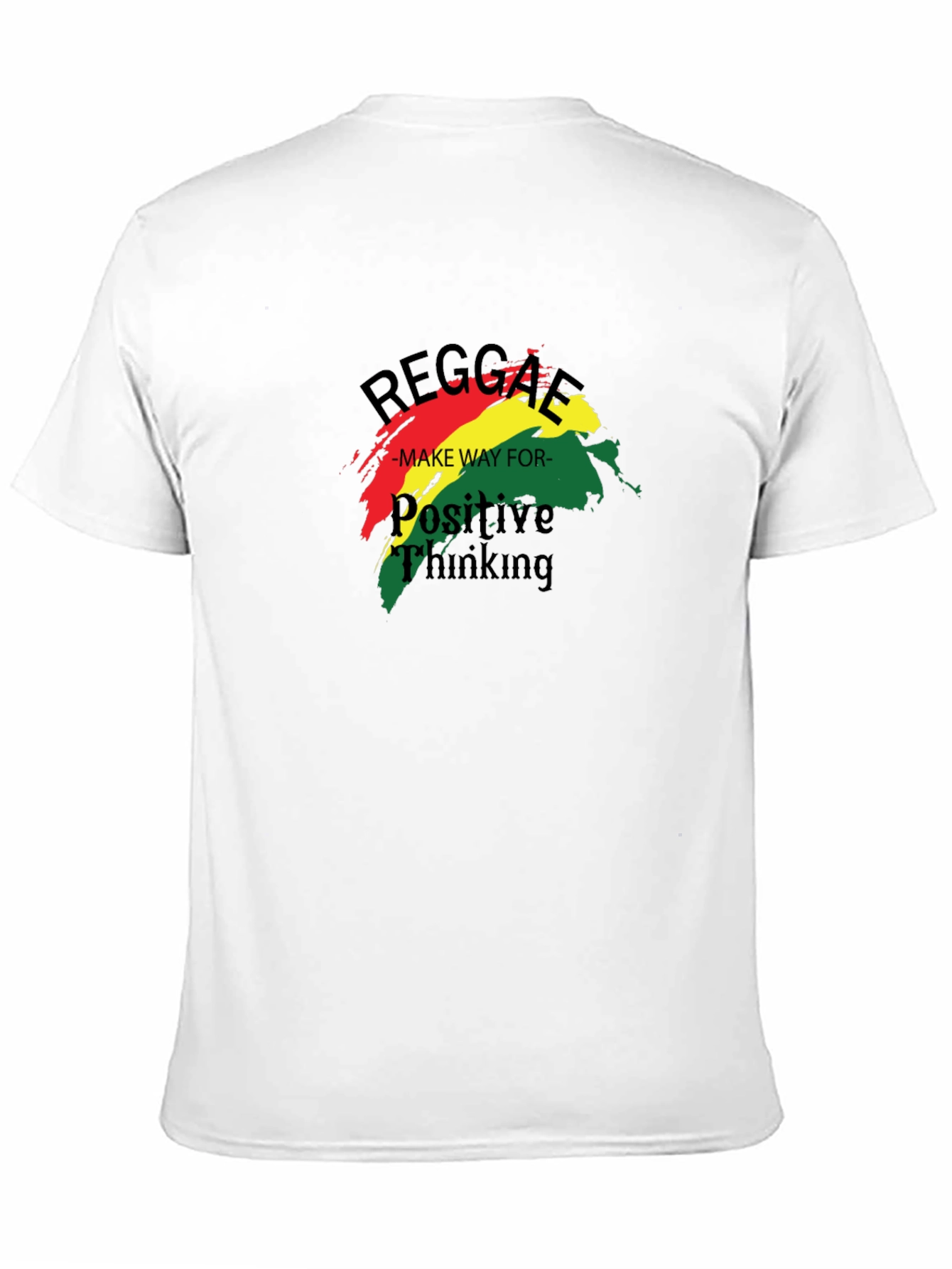 Reggae Positive Thinking Black T-Shirt
