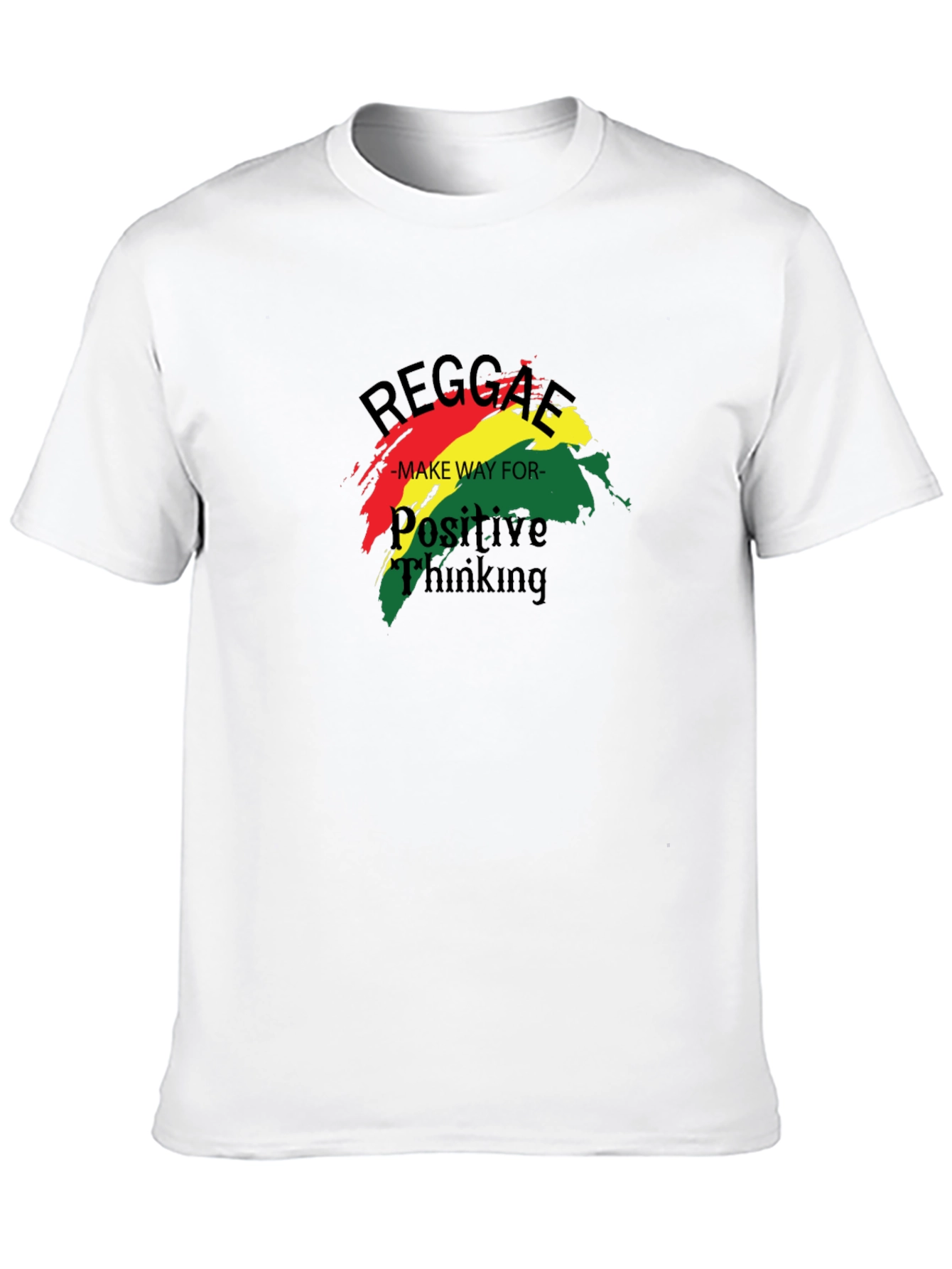 Reggae Positive Thinking Black T-Shirt