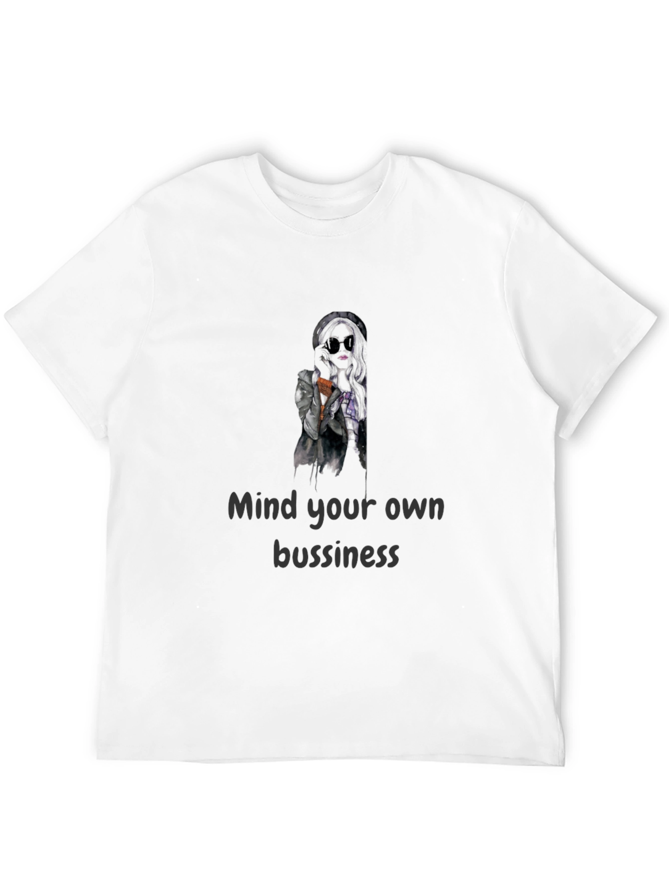 Mind Your Own Business Graphic Black Tee