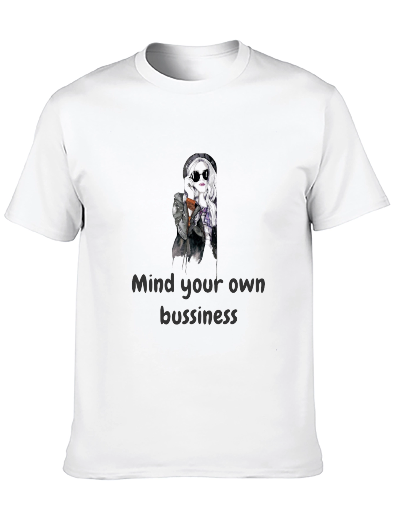 Mind Your Own Business Graphic Black Tee