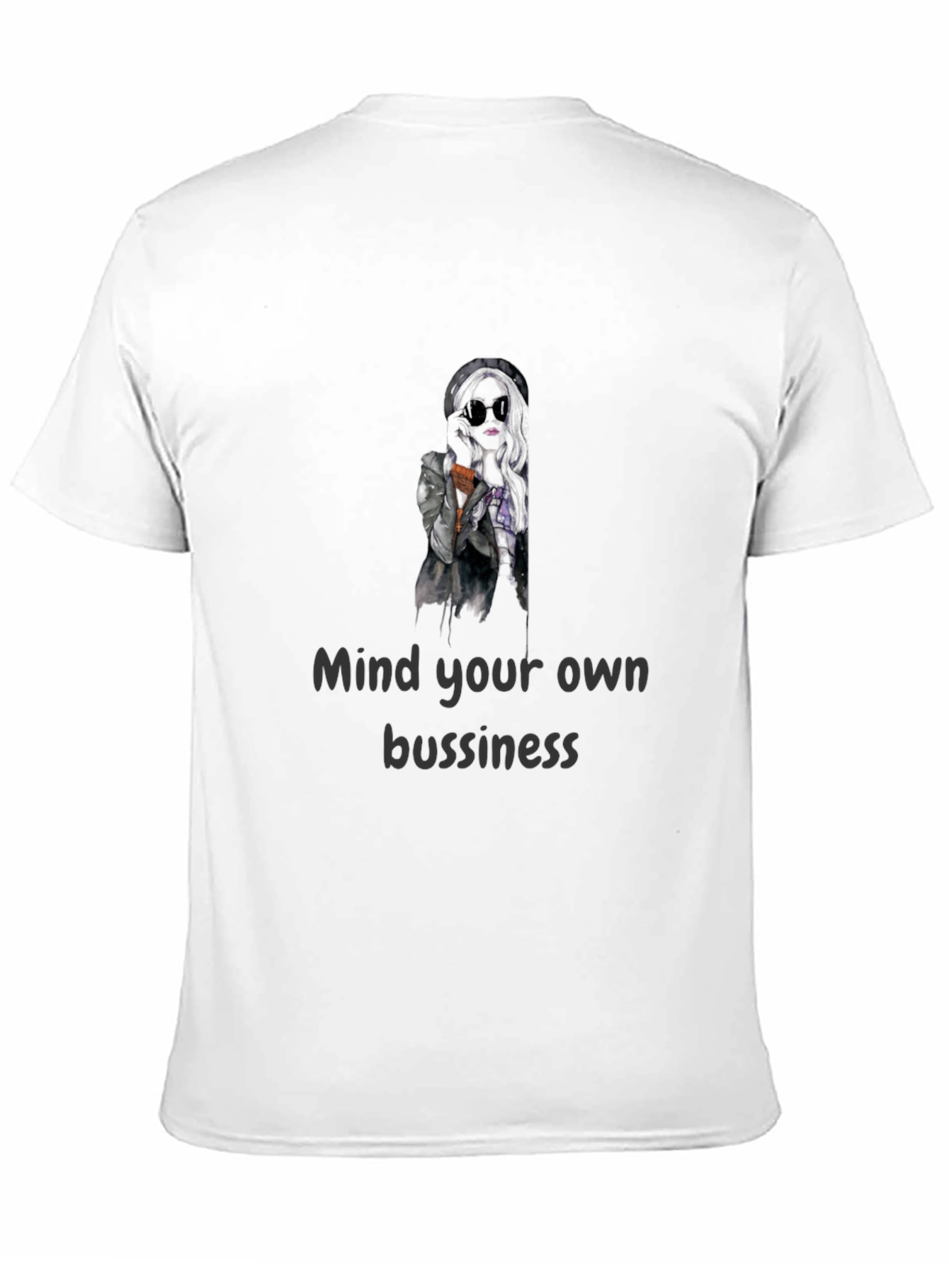 Mind Your Own Business Graphic Black Tee