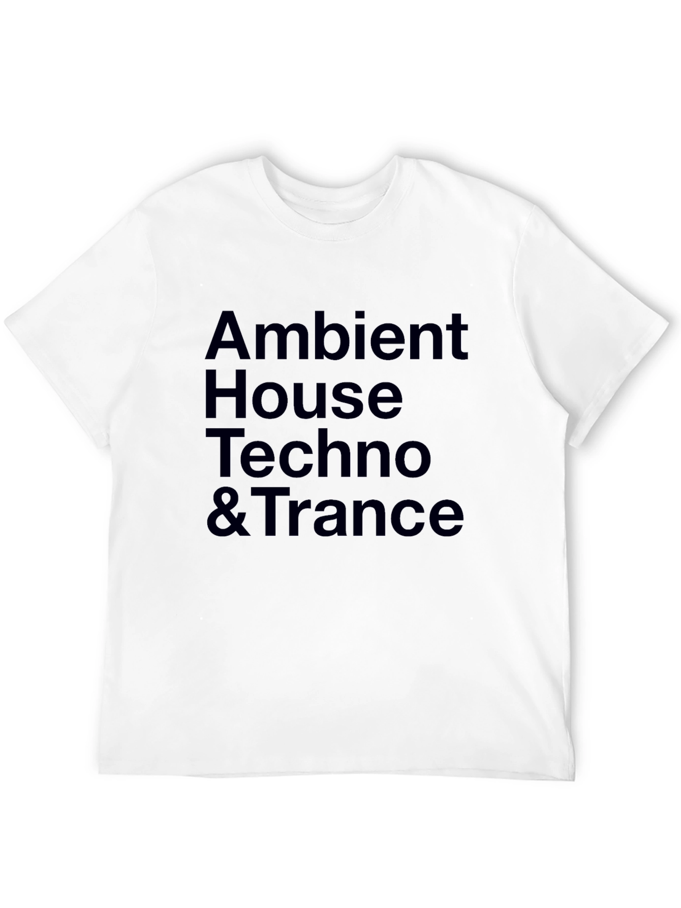 Ambient House Techno & Trance Black T-Shirt