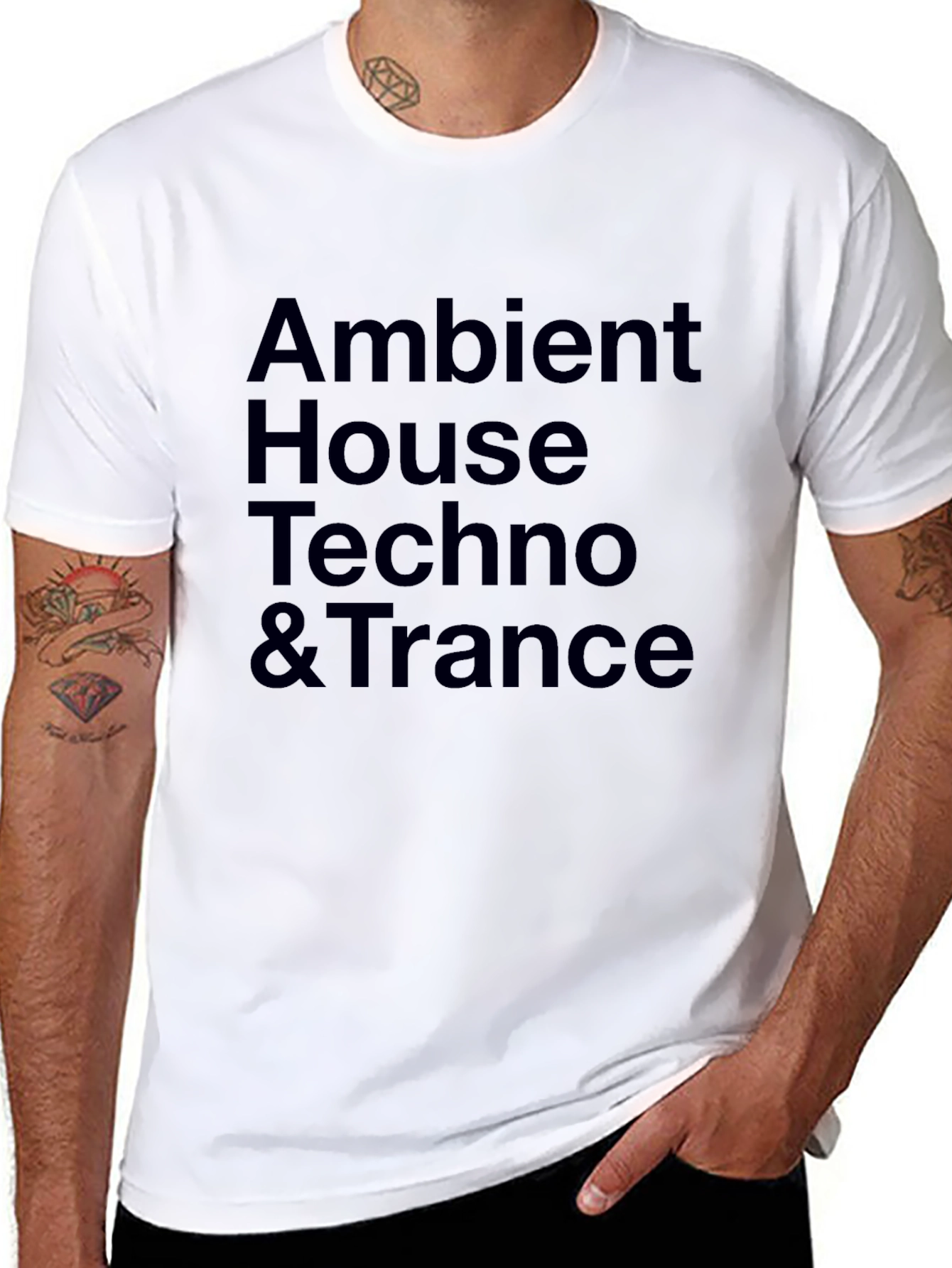 Ambient House Techno & Trance Black T-Shirt