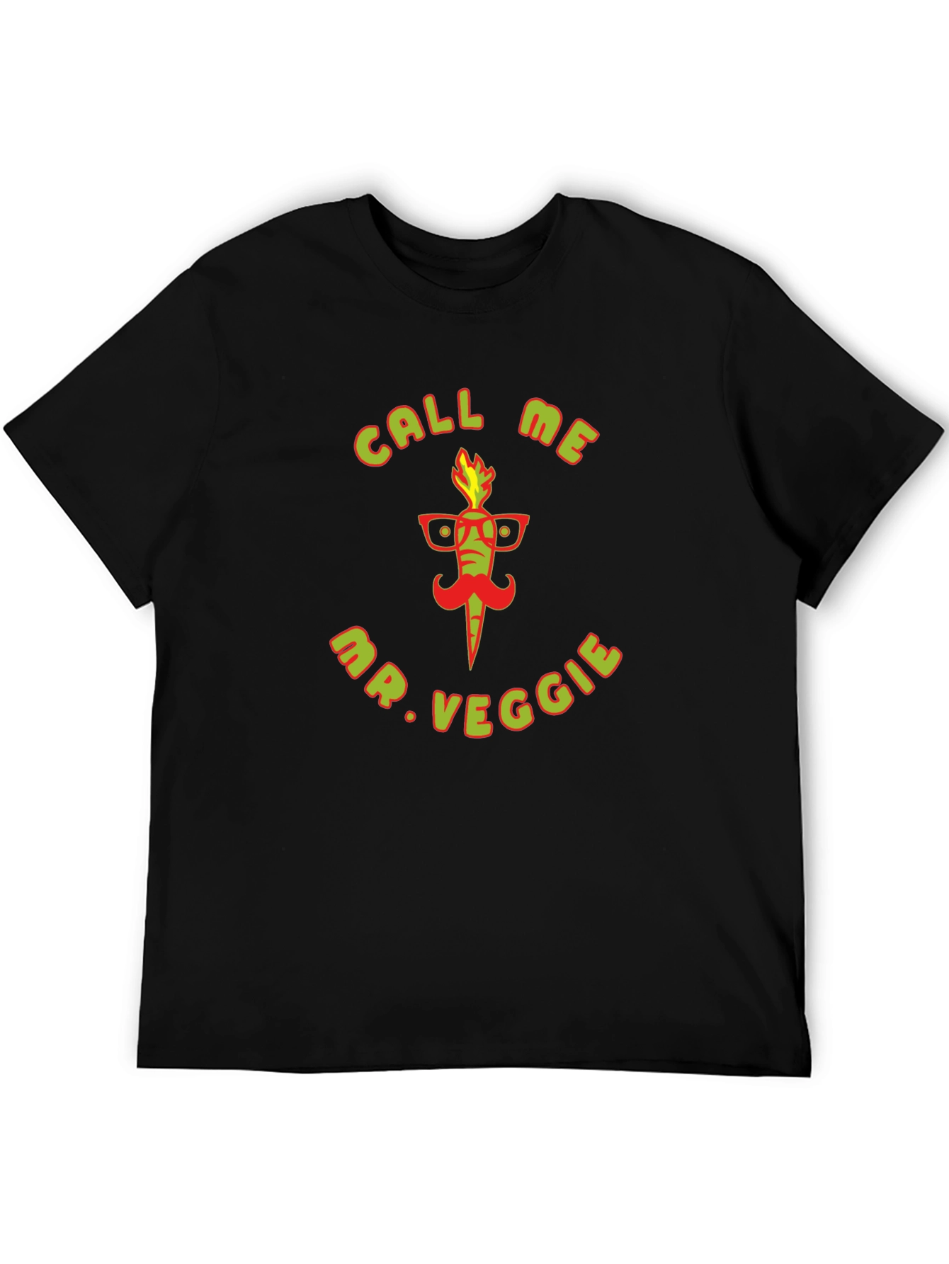 Call Me Mr. Veggie Black T-Shirt