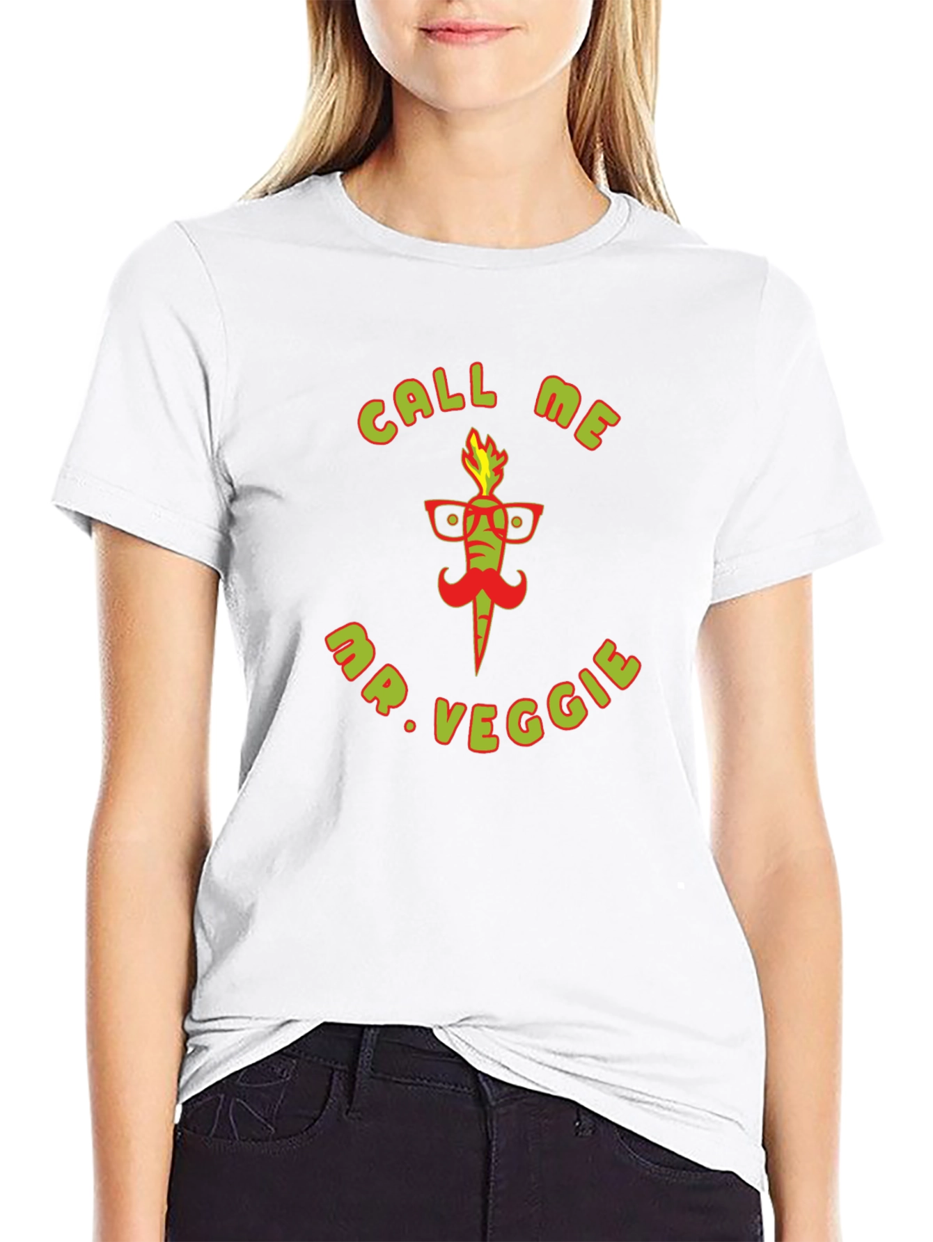 Call Me Mr. Veggie Black T-Shirt