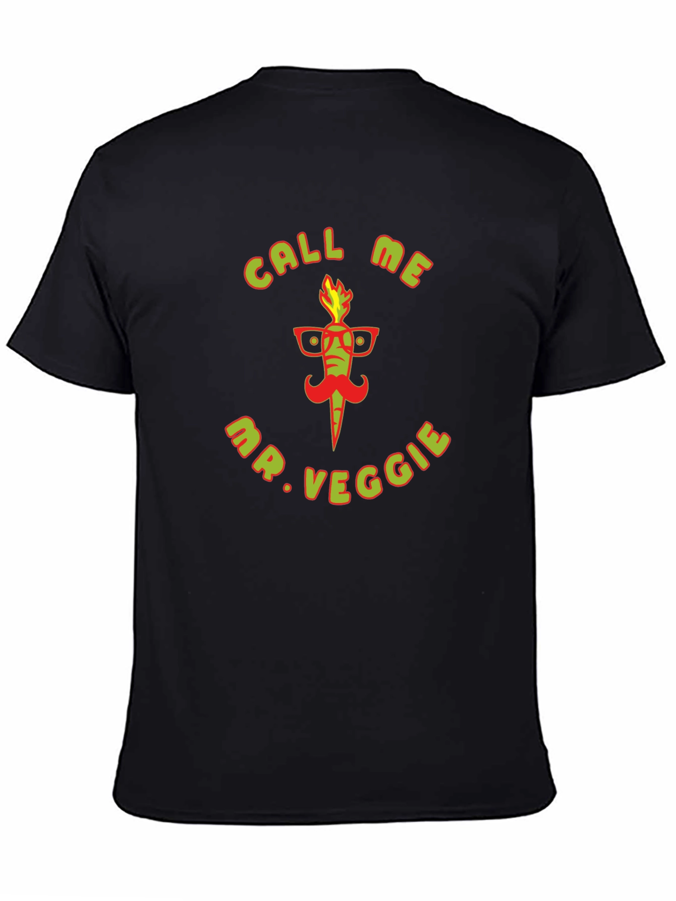 Call Me Mr. Veggie Black T-Shirt