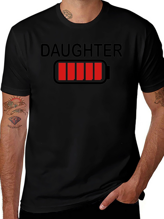 Daughter Low Battery Funny Dad T-Shirt