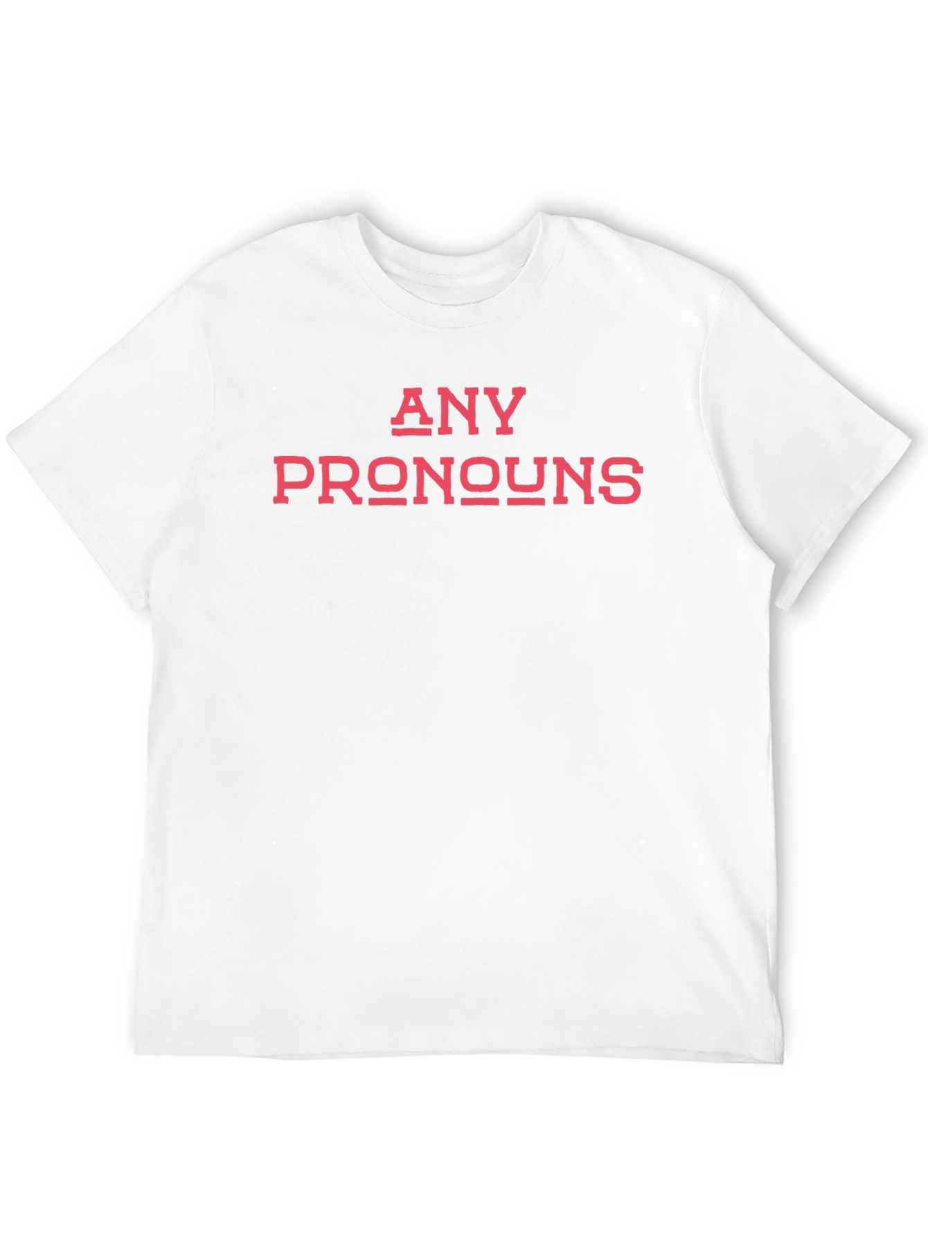 Any Pronouns Black Cotton T-Shirt