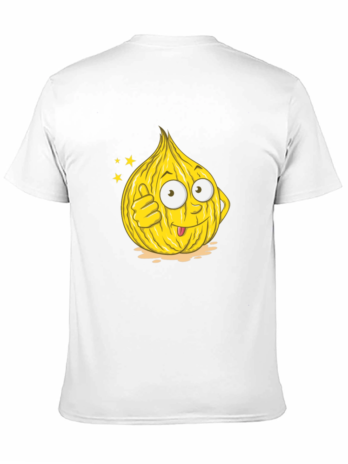Funny Onion Cartoon Graphic Tee - Black Cotton