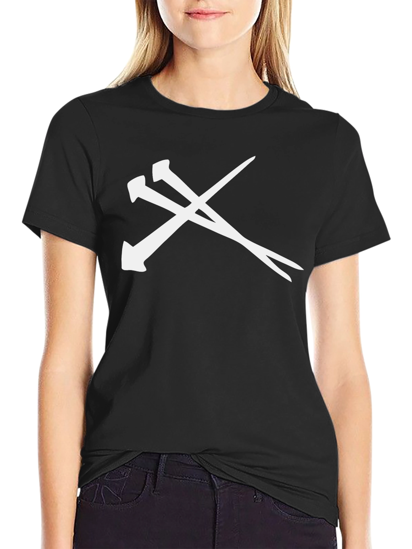 Nails Graphic Tee - Black Crew Neck