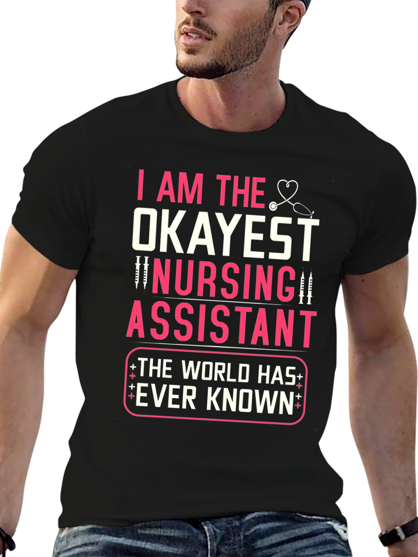 Okayest Nursing Assistant T-Shirt Funny Nurse Gift