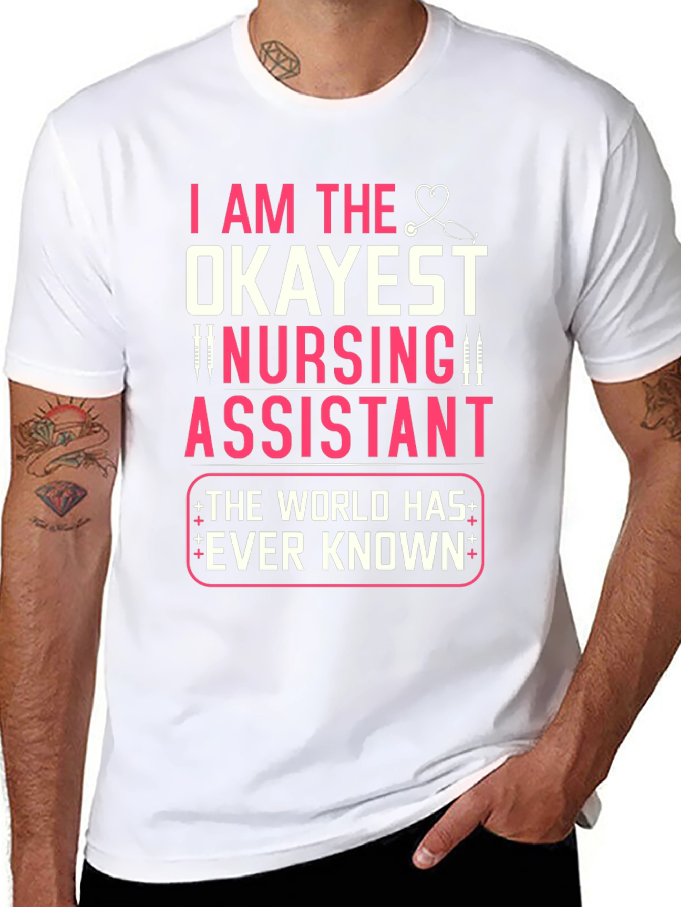 Okayest Nursing Assistant T-Shirt Funny Nurse Gift