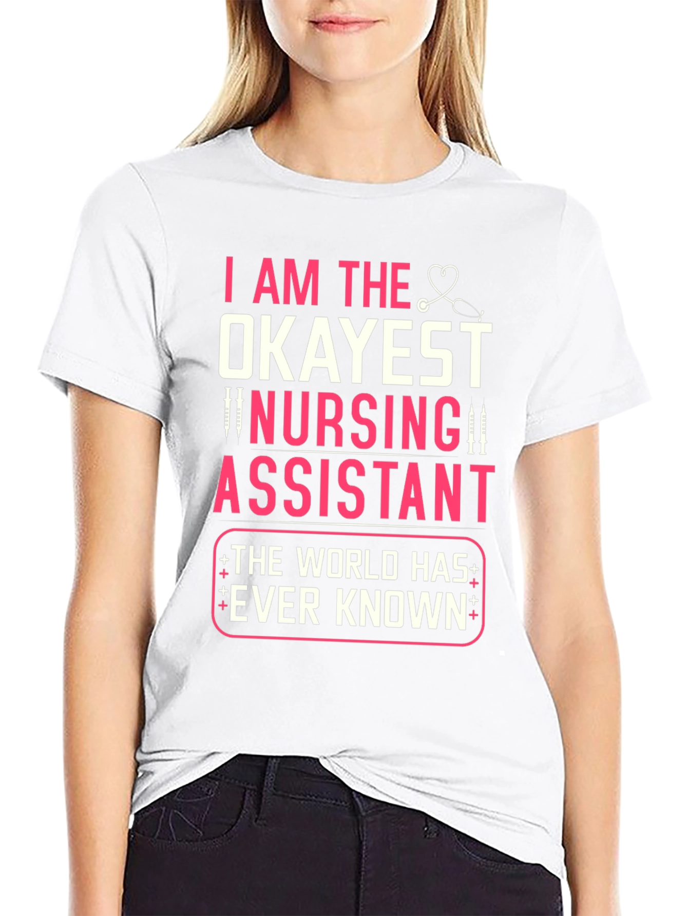 Okayest Nursing Assistant T-Shirt Funny Nurse Gift