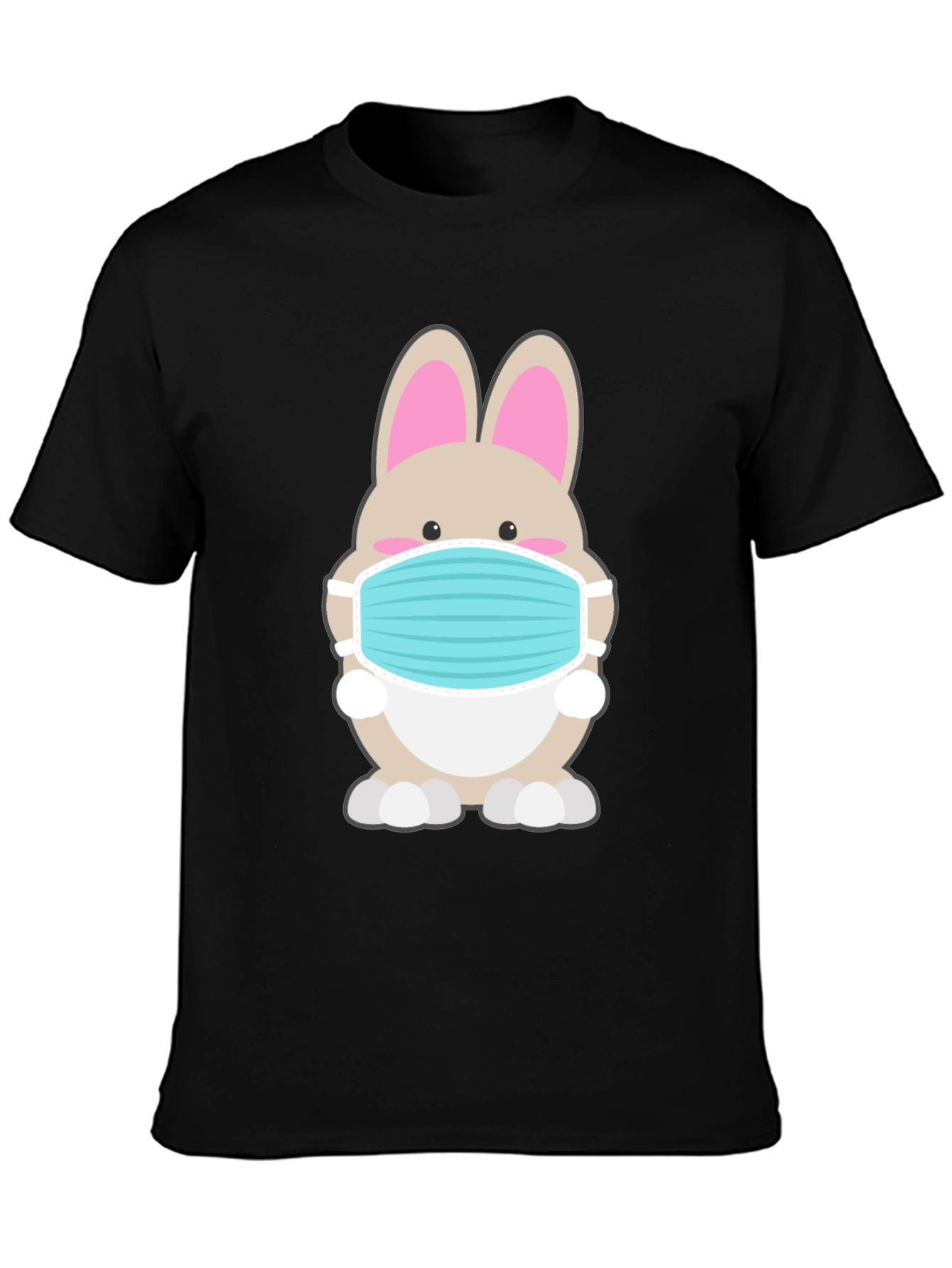 Bunny Mask Graphic Tee - Stay Safe in Style
