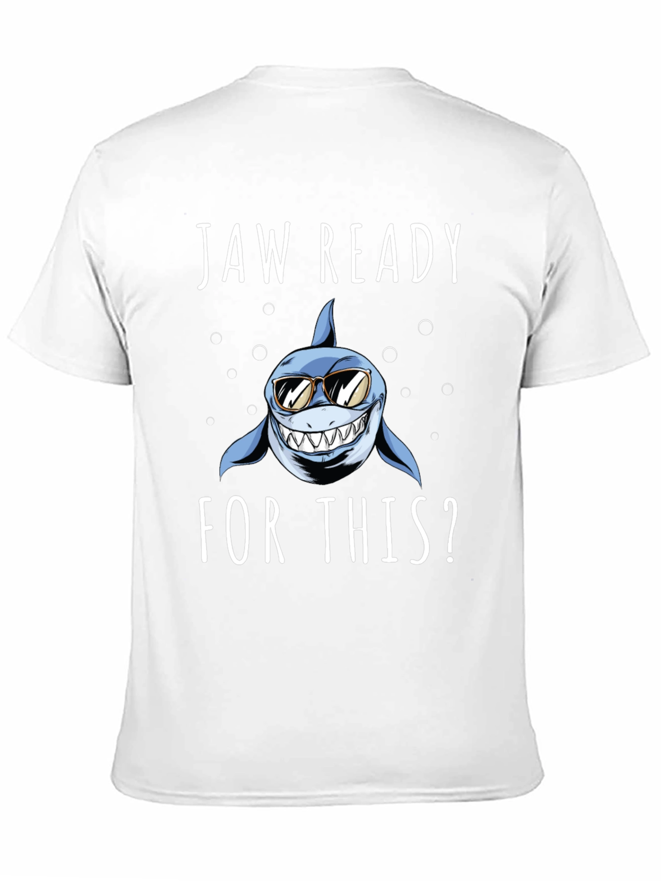 Jaw Ready? Shark Graphic Tee - Black Cotton T-Shirt