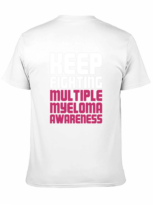 Keep Fighting Myeloma Awareness Black T-Shirt