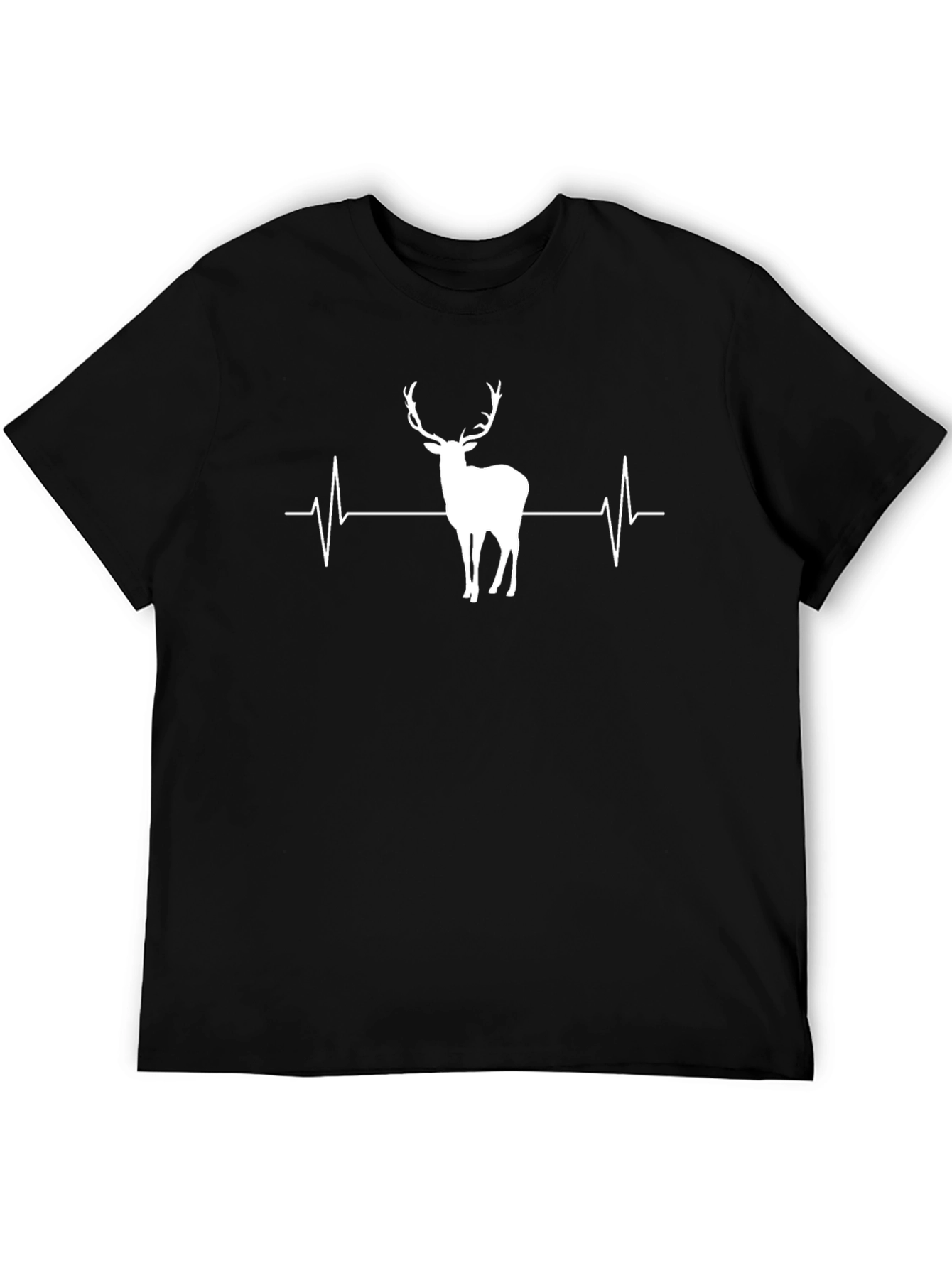 Deer Heartbeat Graphic Tee - Nature Lovers T-Shirt