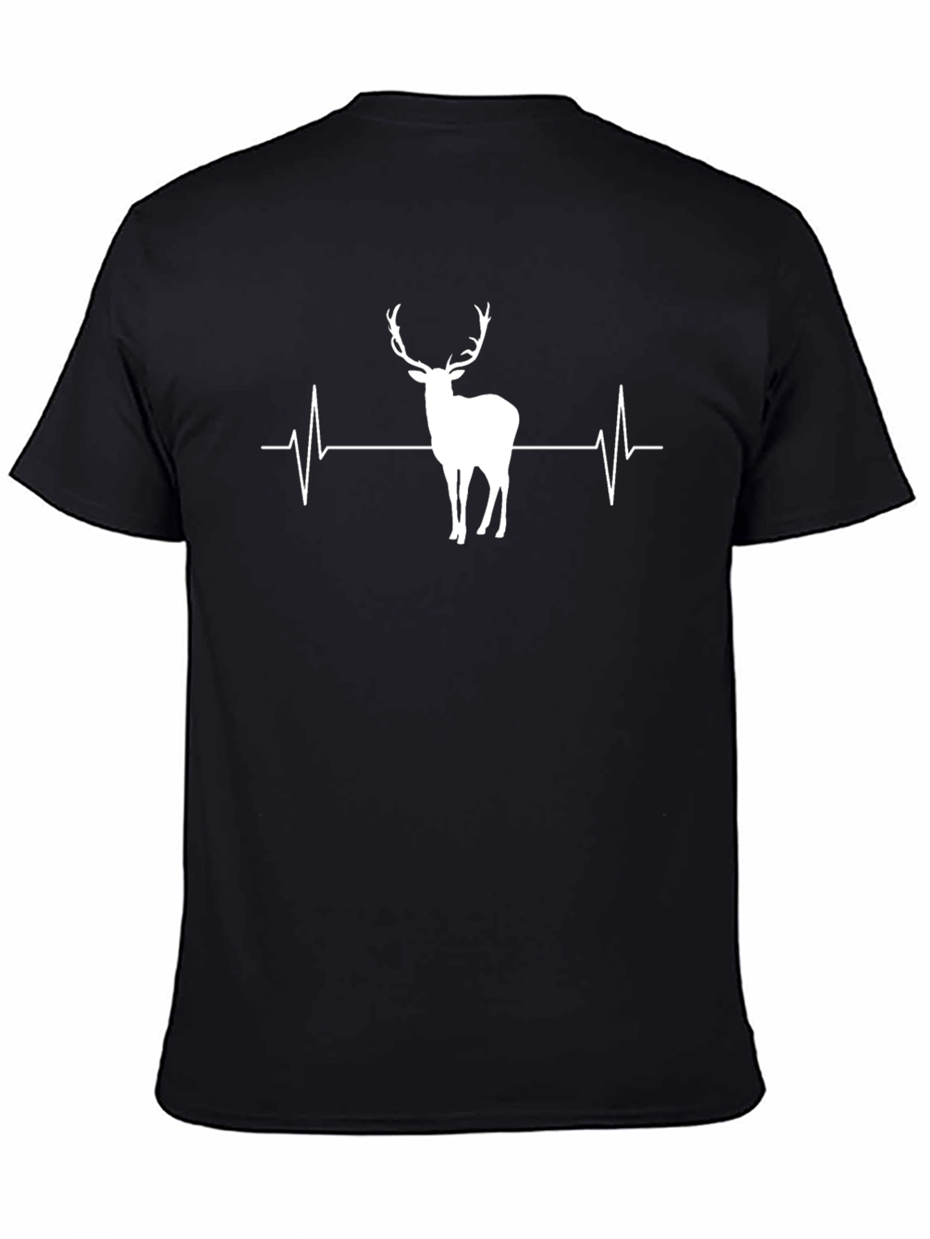 Deer Heartbeat Graphic Tee - Nature Lovers T-Shirt