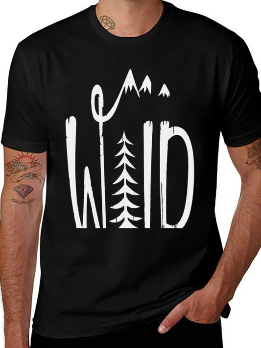 Wild Adventure Black Graphic T-Shirt