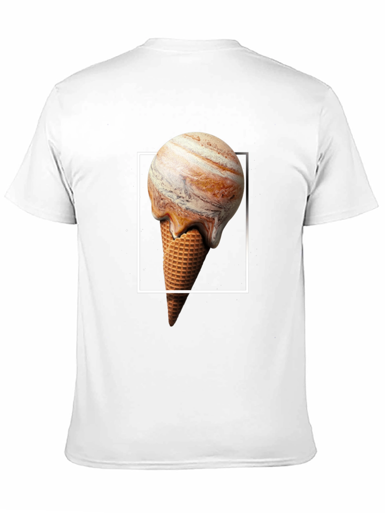 Planet Jupiter Ice Cream Cone Graphic T-Shirt