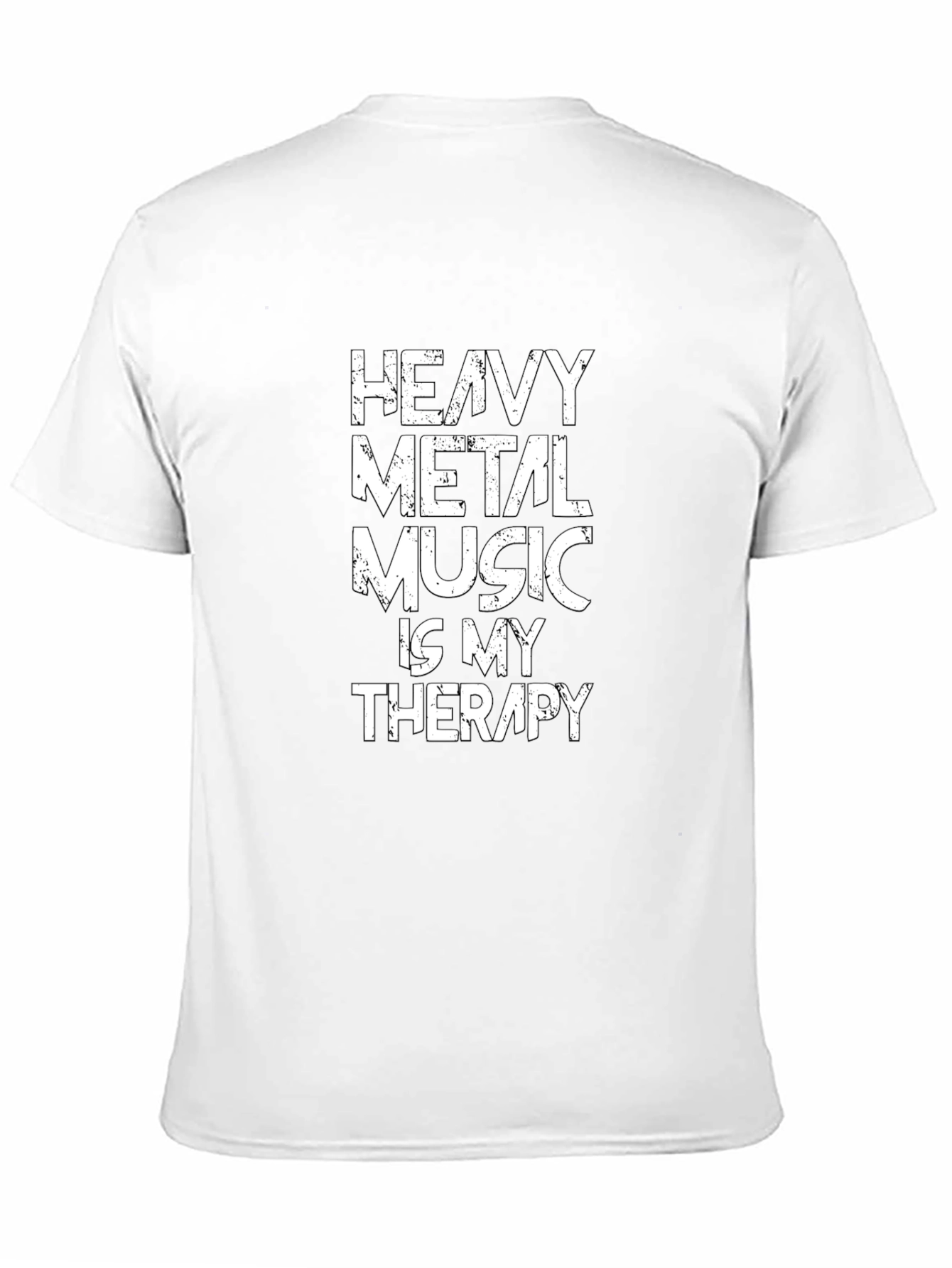 Heavy Metal Music Therapy Tee - Black Graphic T-Shirt