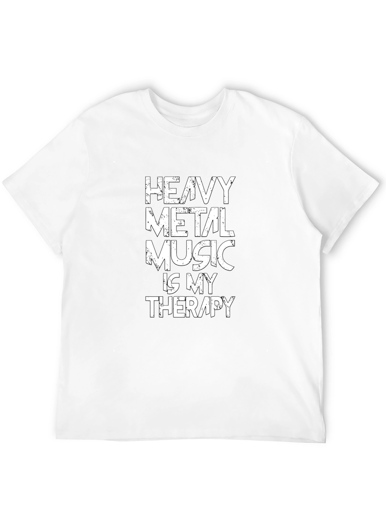 Heavy Metal Music Therapy Tee - Black Graphic T-Shirt