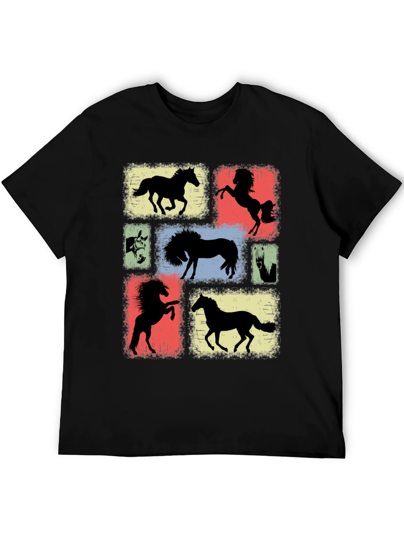 Horse Silhouette Graphic Tee - Equestrian Style Shirt