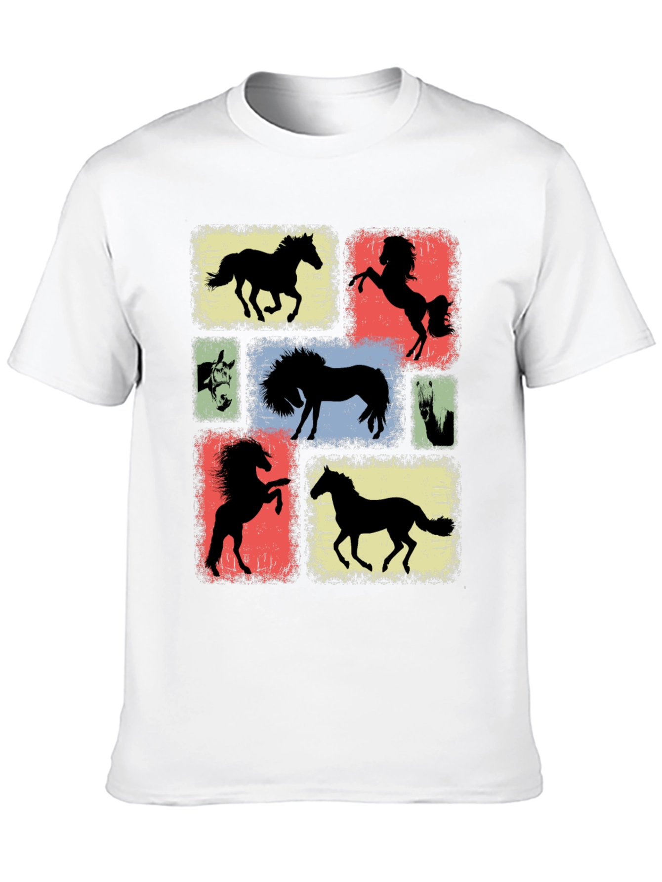 Horse Silhouette Graphic Tee - Equestrian Style Shirt