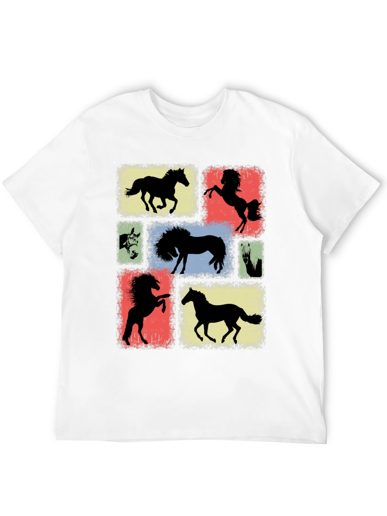 Horse Silhouette Graphic Tee - Equestrian Style Shirt