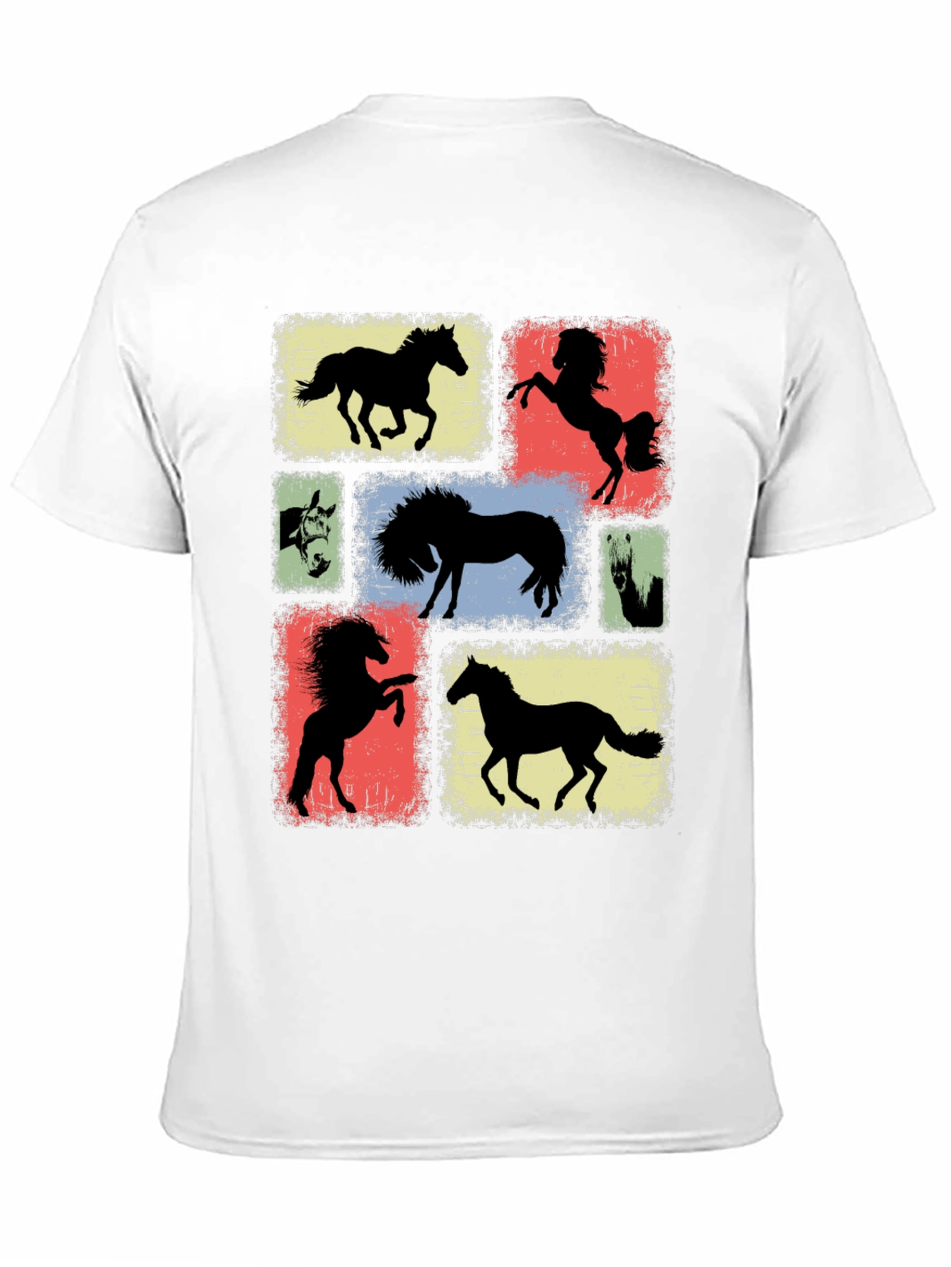 Horse Silhouette Graphic Tee - Equestrian Style Shirt