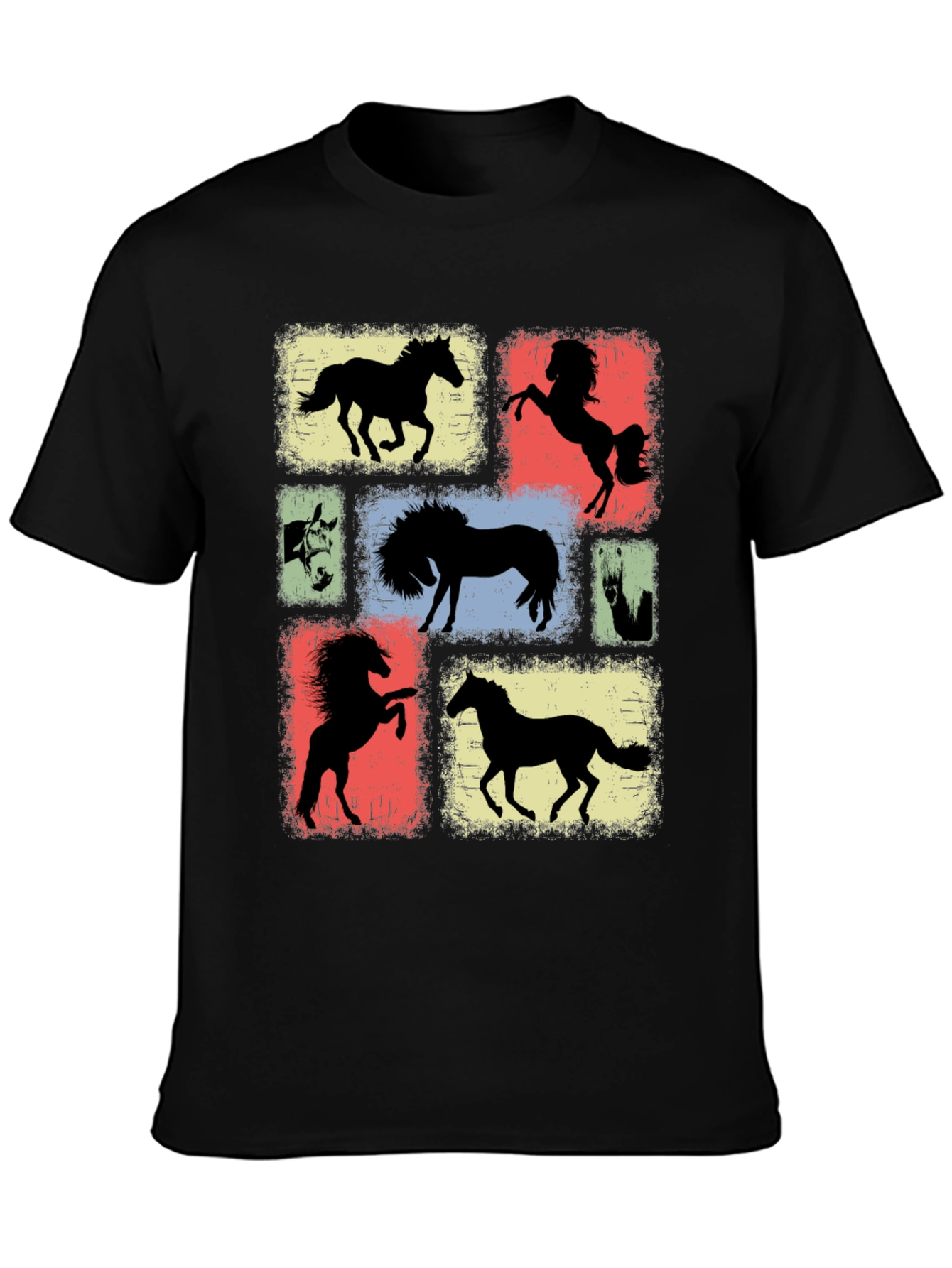 Horse Silhouette Graphic Tee - Equestrian Style Shirt