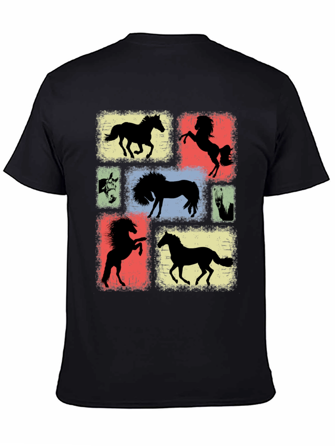 Horse Silhouette Graphic Tee - Equestrian Style Shirt