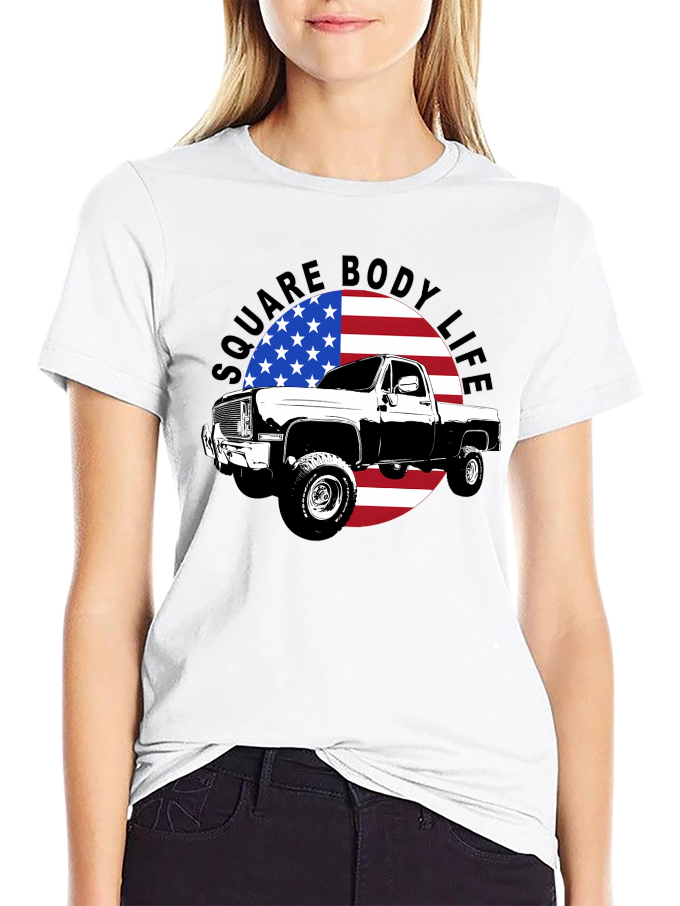 Square Body Life Black T-Shirt