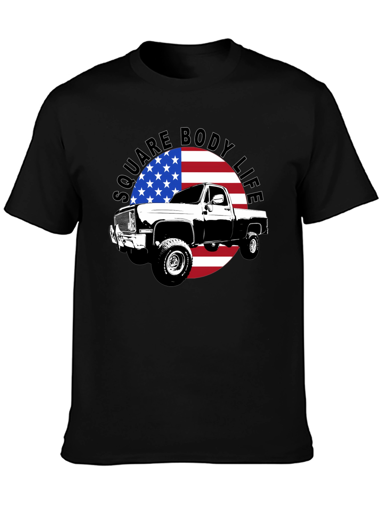 Square Body Life Black T-Shirt