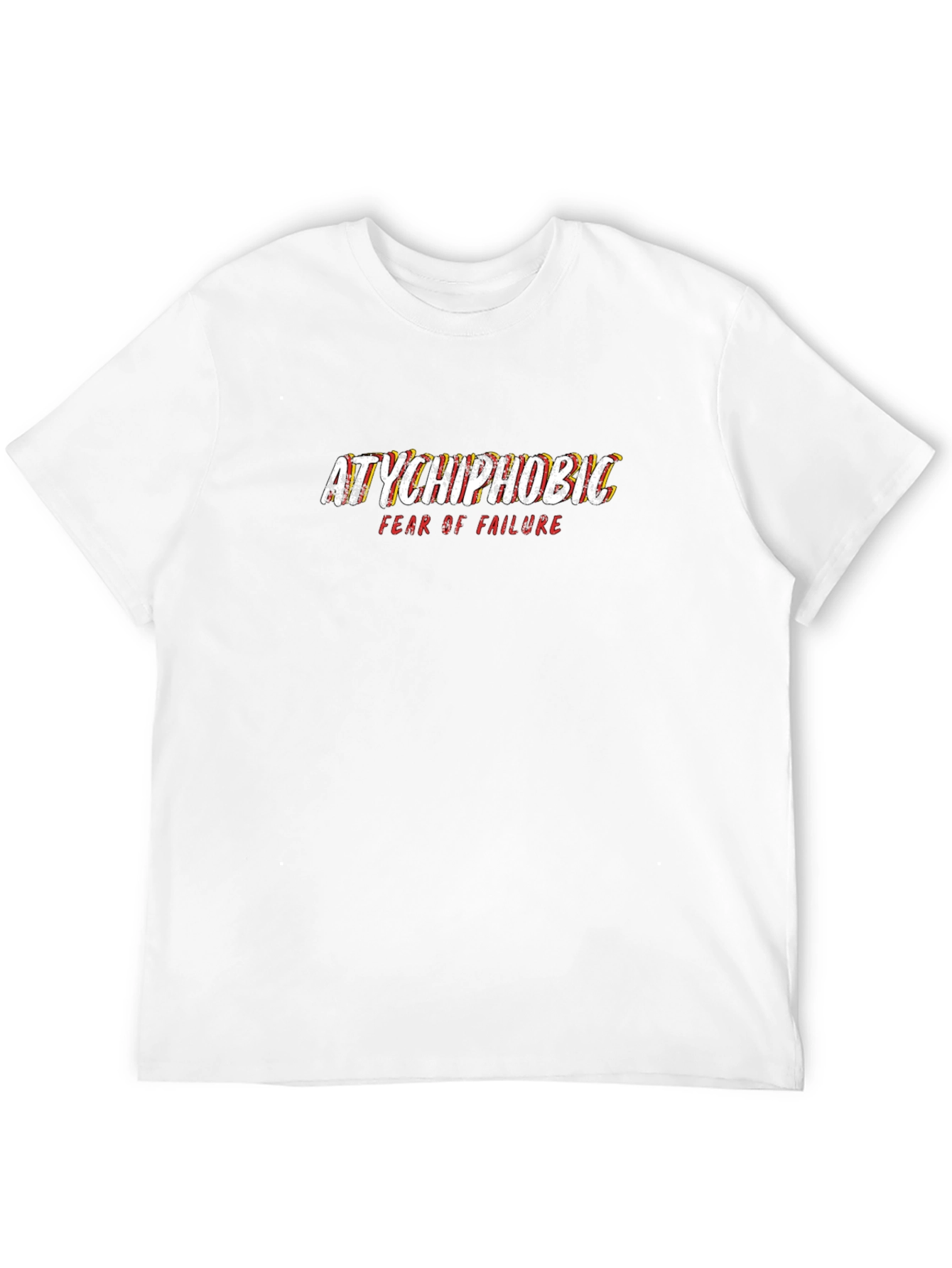 Atychiphobic Fear of Failure Black Graphic T-Shirt