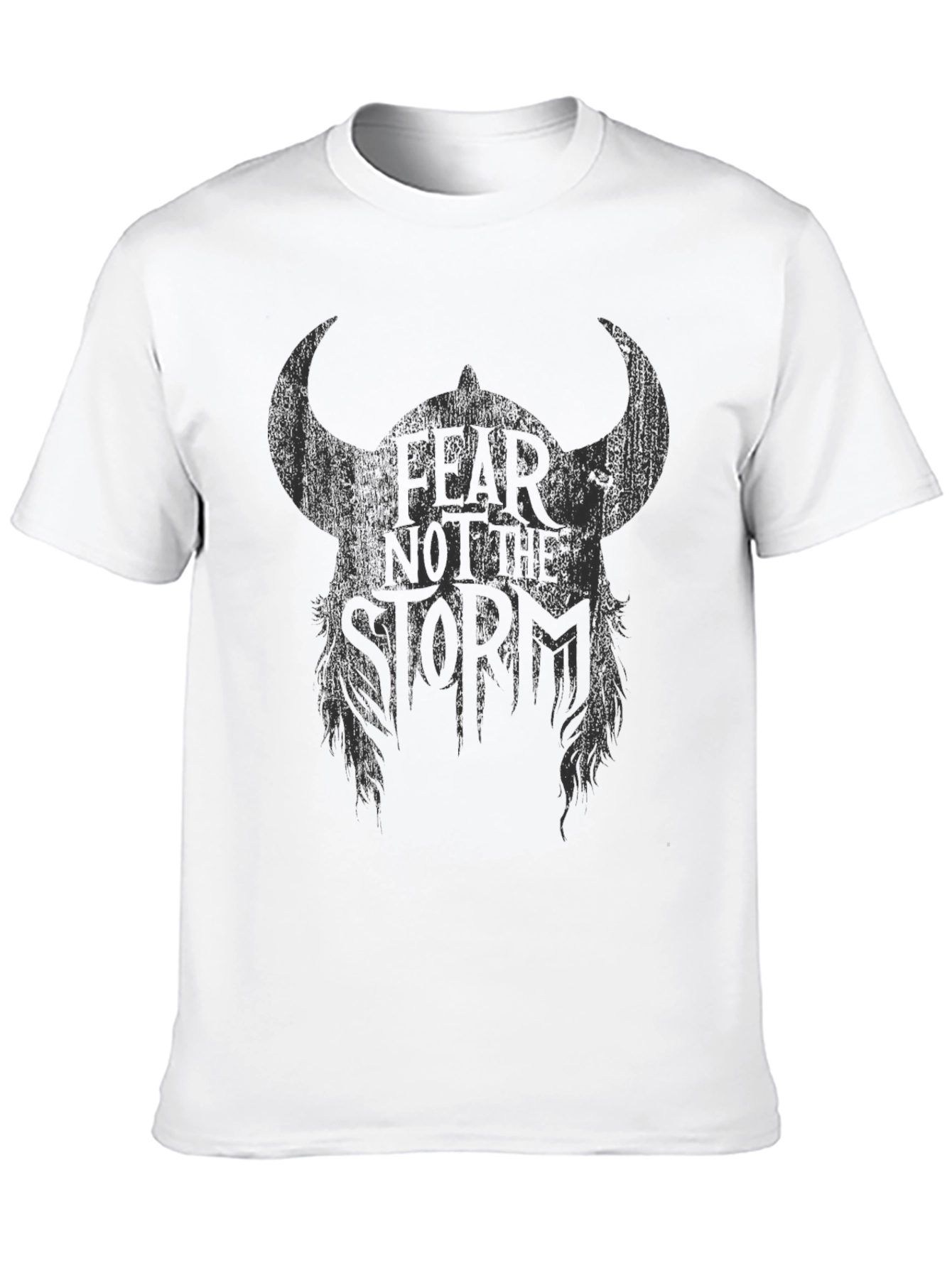 Fear Not the Storm Viking Helmet Graphic T-Shirt