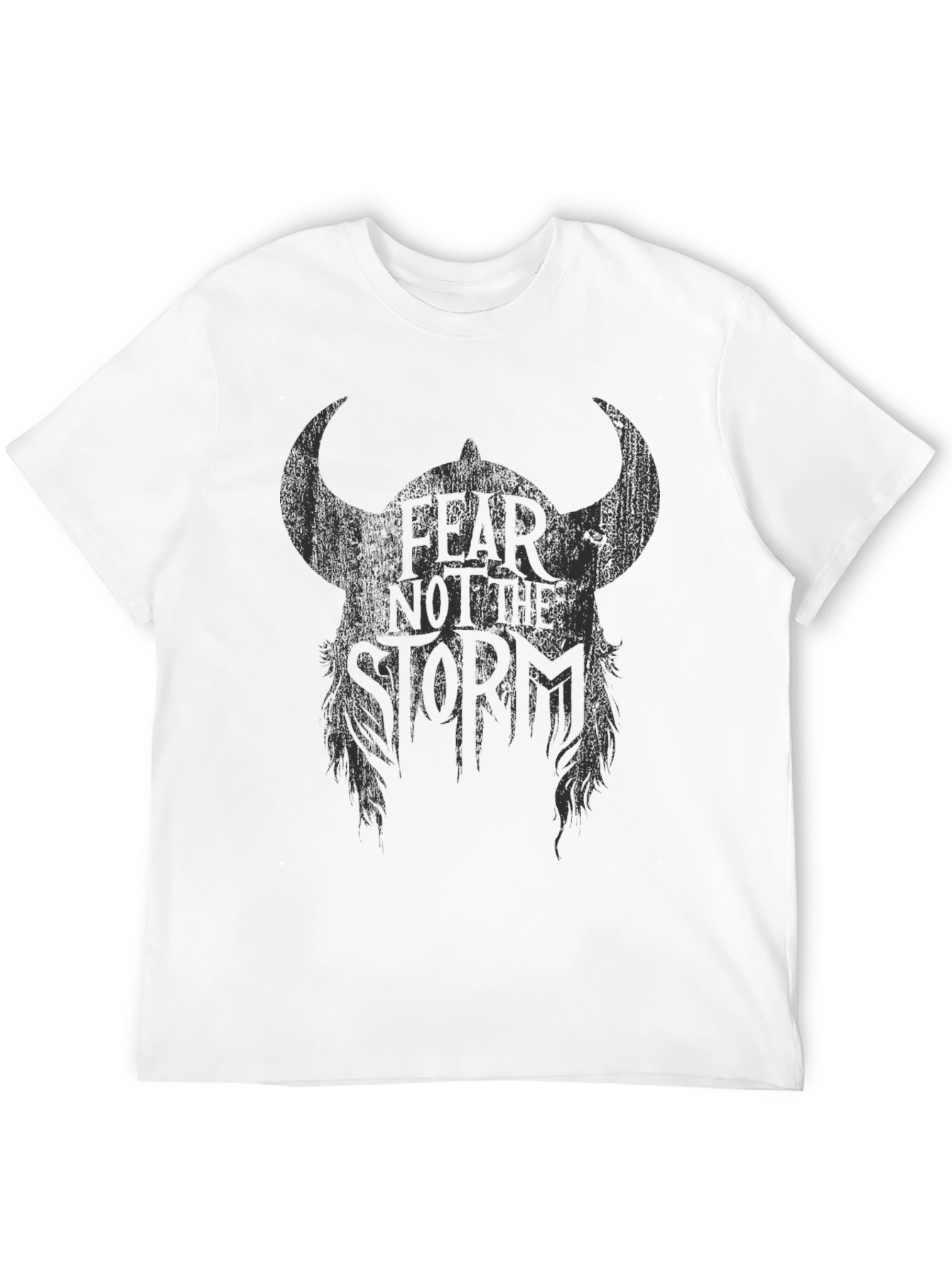 Fear Not the Storm Viking Helmet Graphic T-Shirt