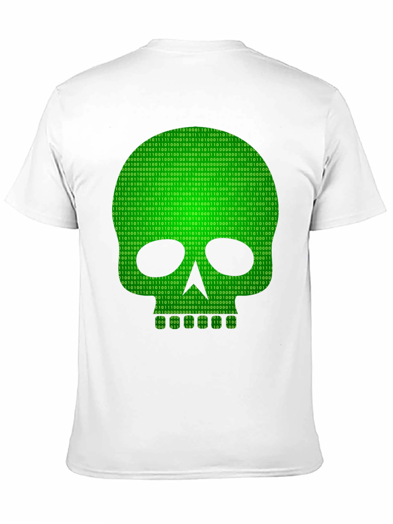 Binary Skull Graphic T-Shirt - Hacker Style