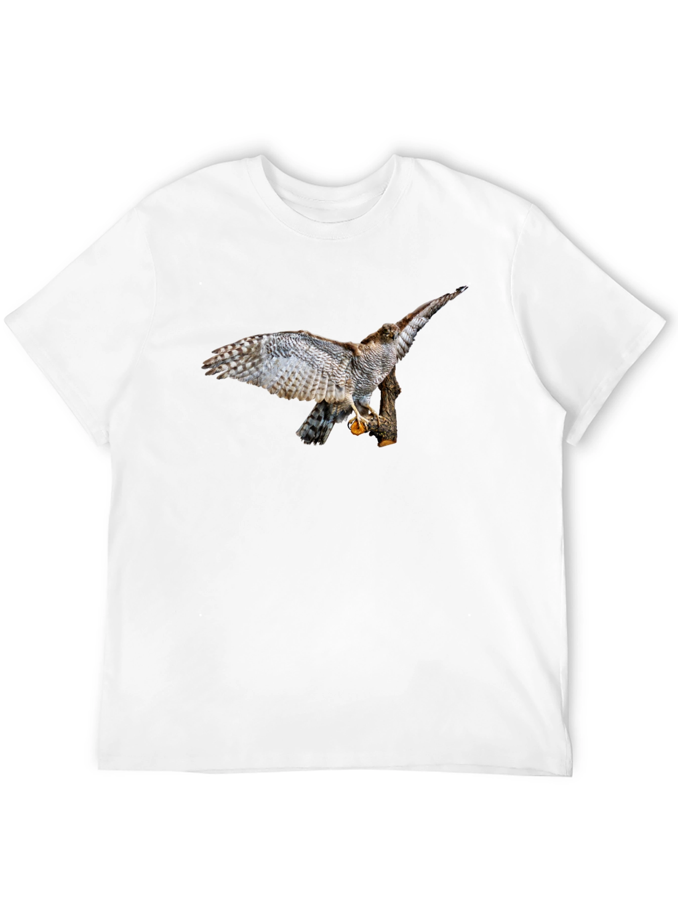 Cool Black T-Shirt with Bird of Prey Graphic Print