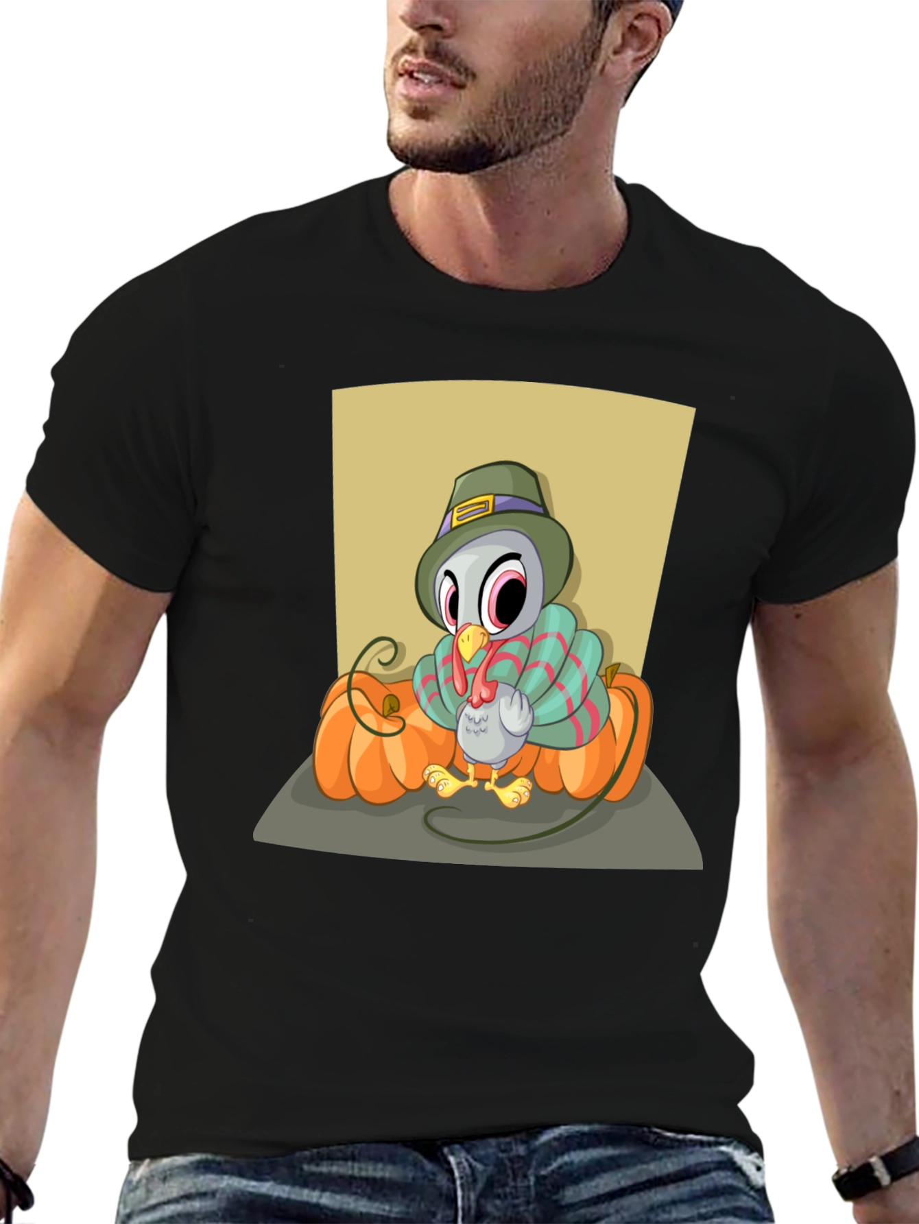 Turkey on Pumpkins Thanksgiving T-Shirt