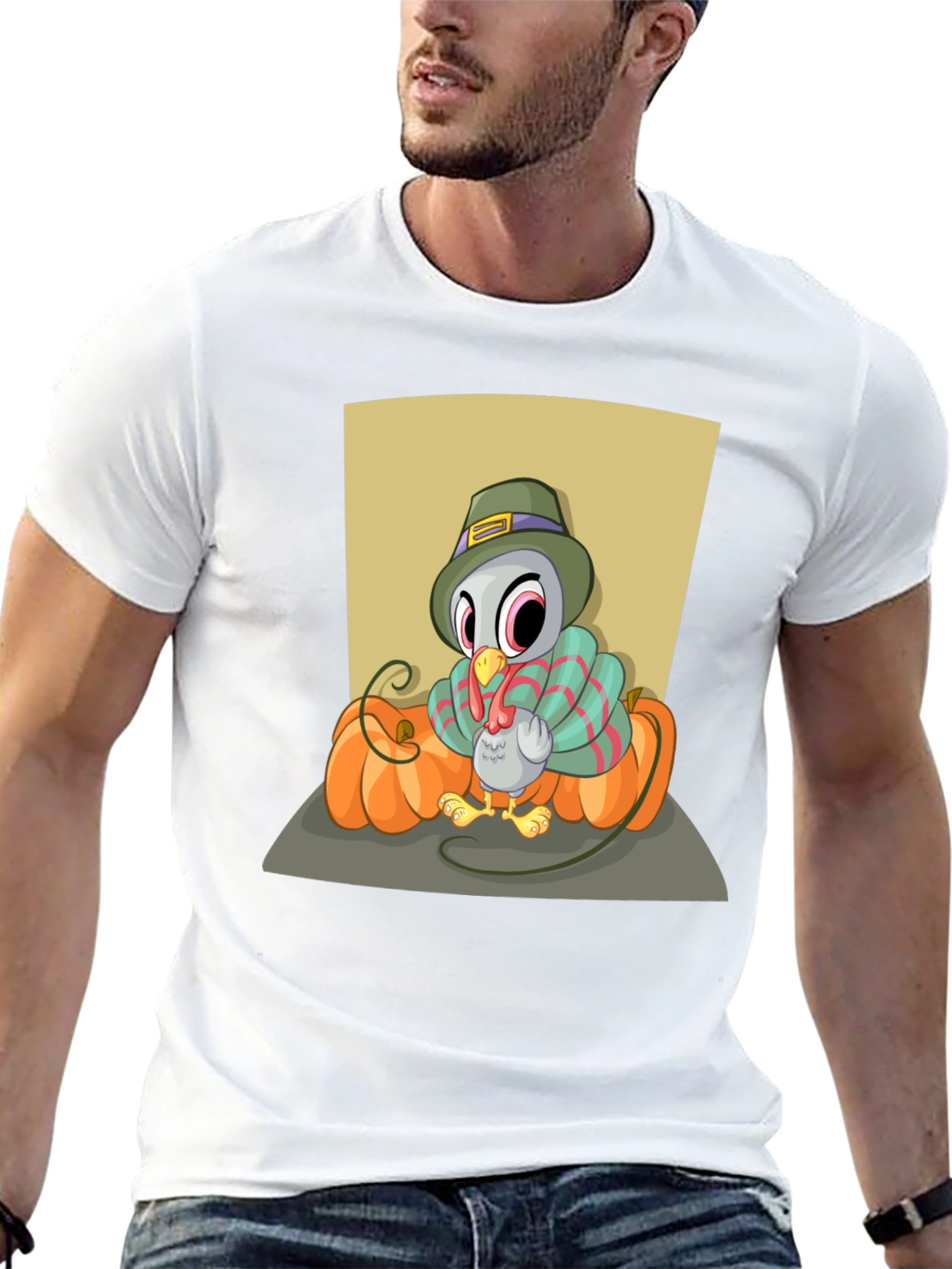 Turkey on Pumpkins Thanksgiving T-Shirt